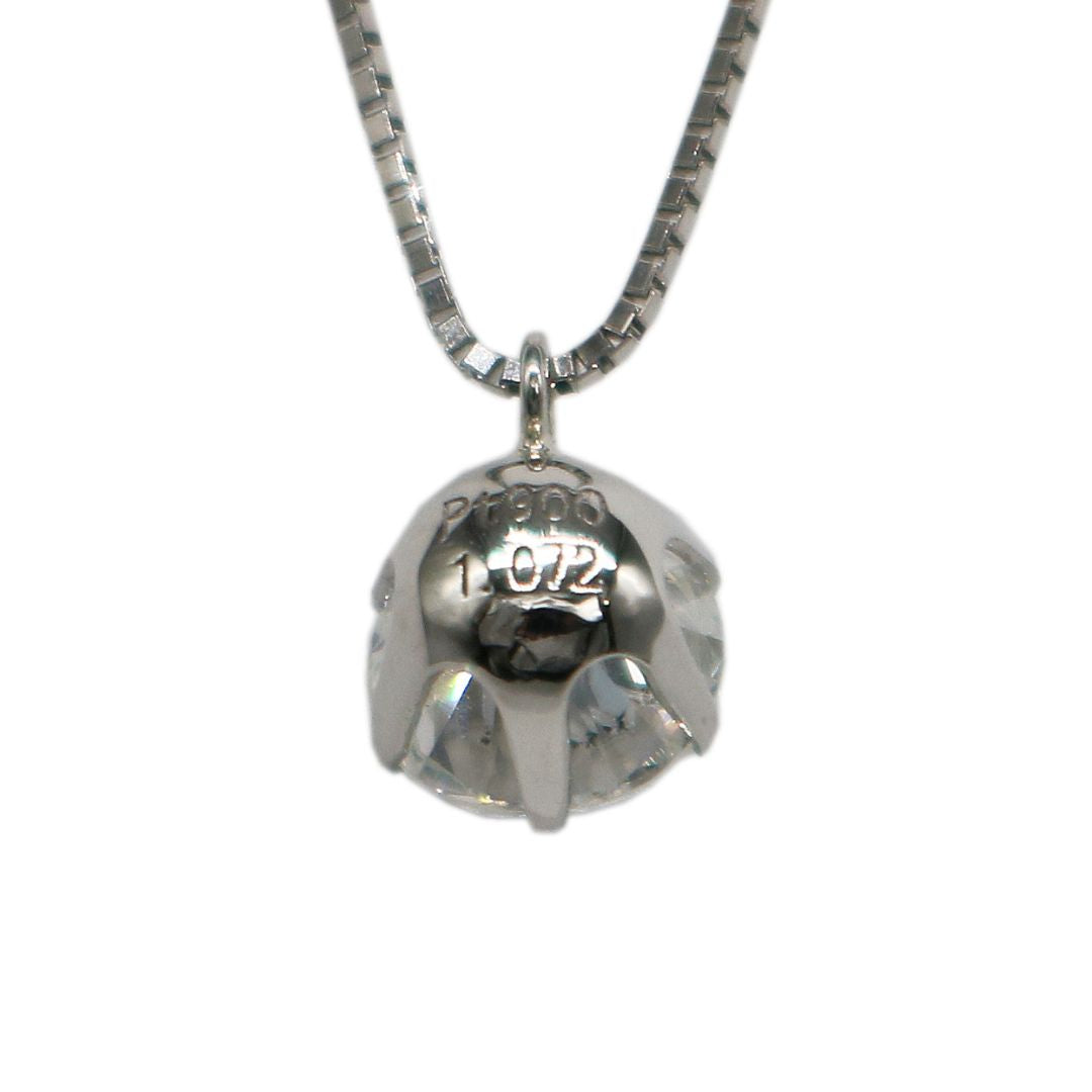ORIGINAL JEWELRY<br>【オリジナルジュエリー】<br>PT850/900 D1.072ct<br>一粒ダイヤモンド ネックレス<br>【NEW】