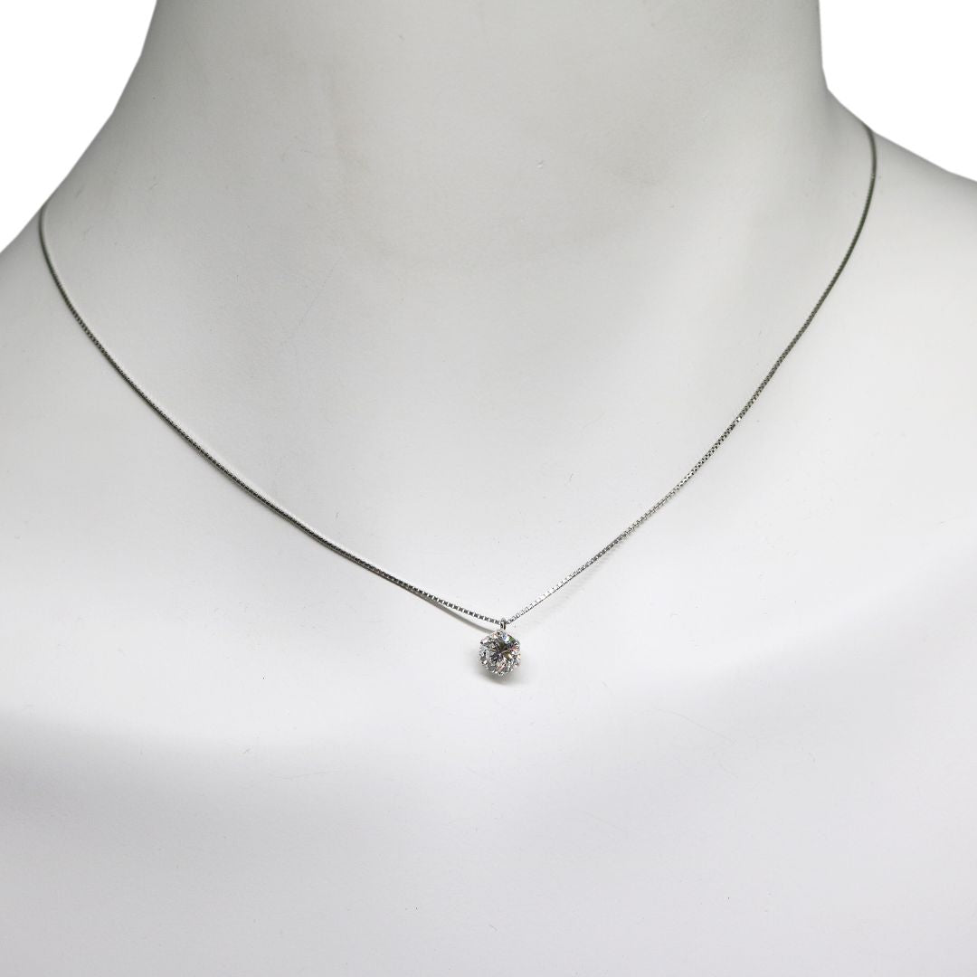 ORIGINAL JEWELRY<br>【オリジナルジュエリー】<br>PT850/900 D1.072ct<br>一粒ダイヤモンド ネックレス<br>【NEW】