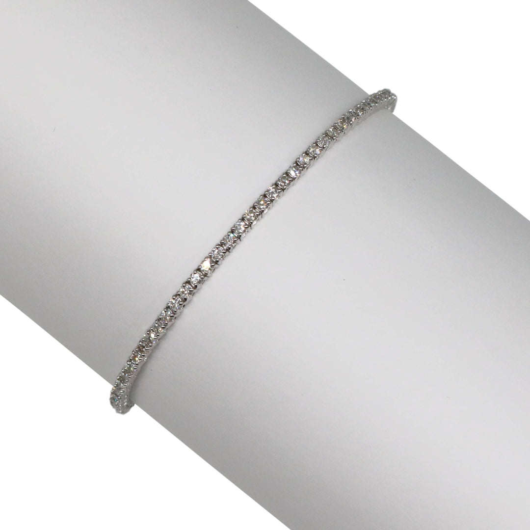 K18WG/D2.01ct<br>ダイヤモンド テニスブレスレット<br>【NEW】