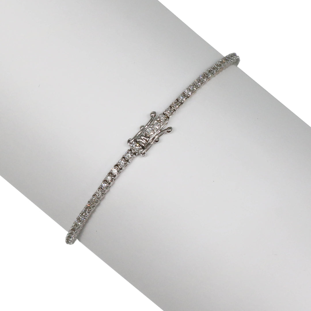 K18WG/D2.01ct<br>ダイヤモンド テニスブレスレット<br>【NEW】