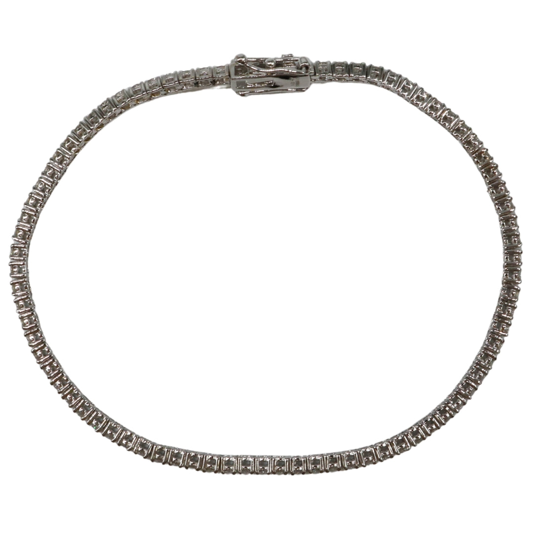 K18WG/D2.01ct<br>ダイヤモンド テニスブレスレット<br>【NEW】