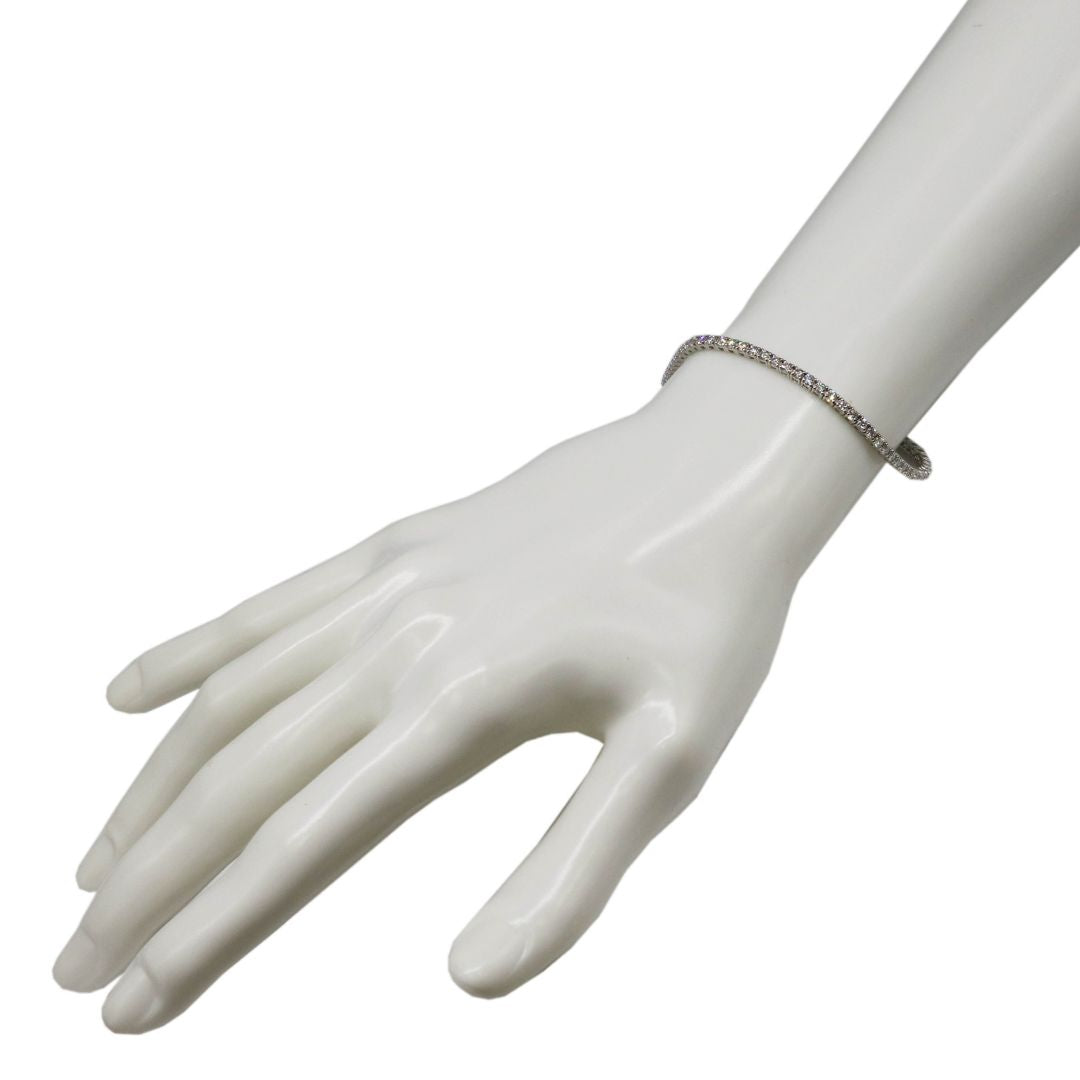 K18WG D3.01ct<br>ダイヤモンド テニスブレスレット<br>【NEW】