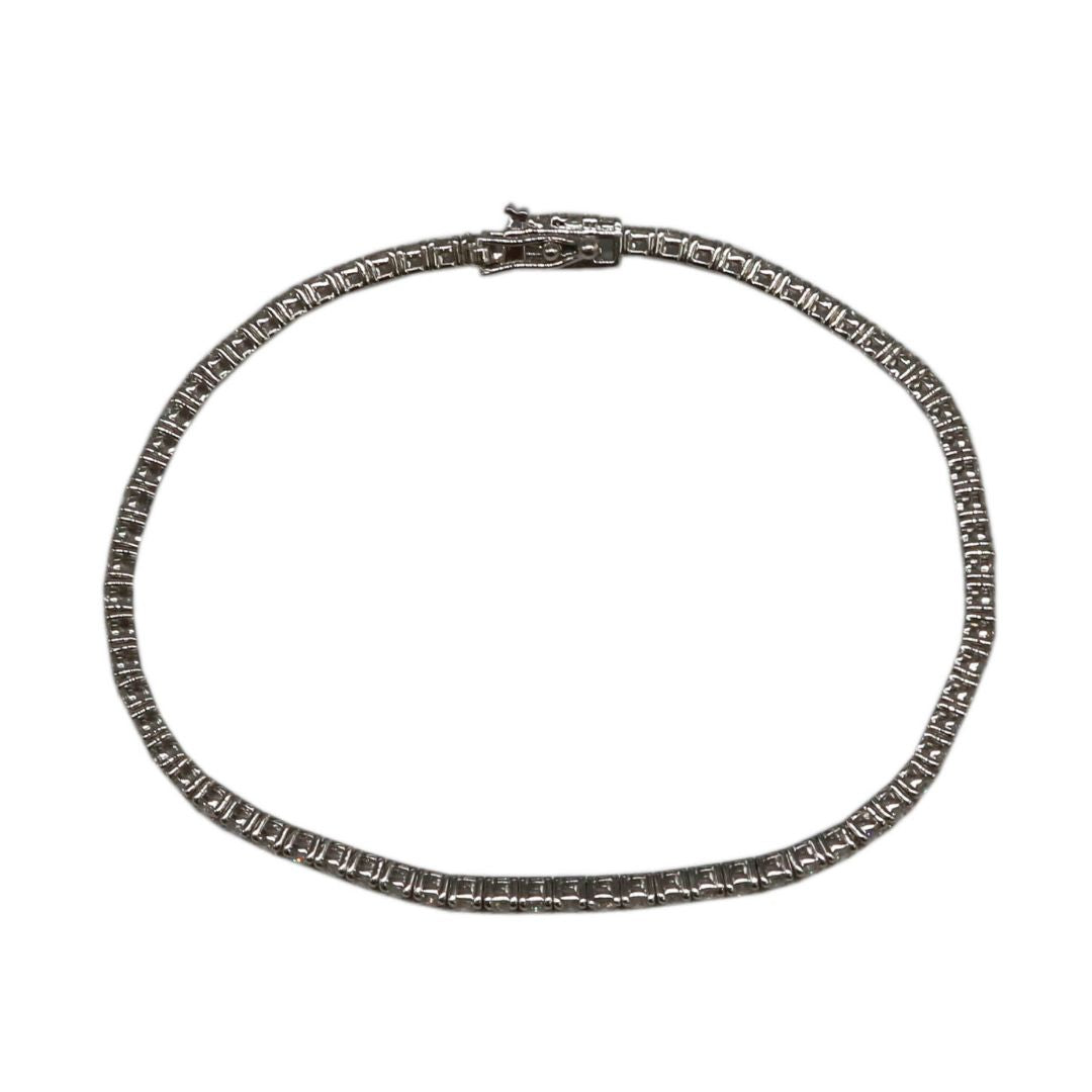 K18WG D3.01ct<br>ダイヤモンド テニスブレスレット<br>【NEW】