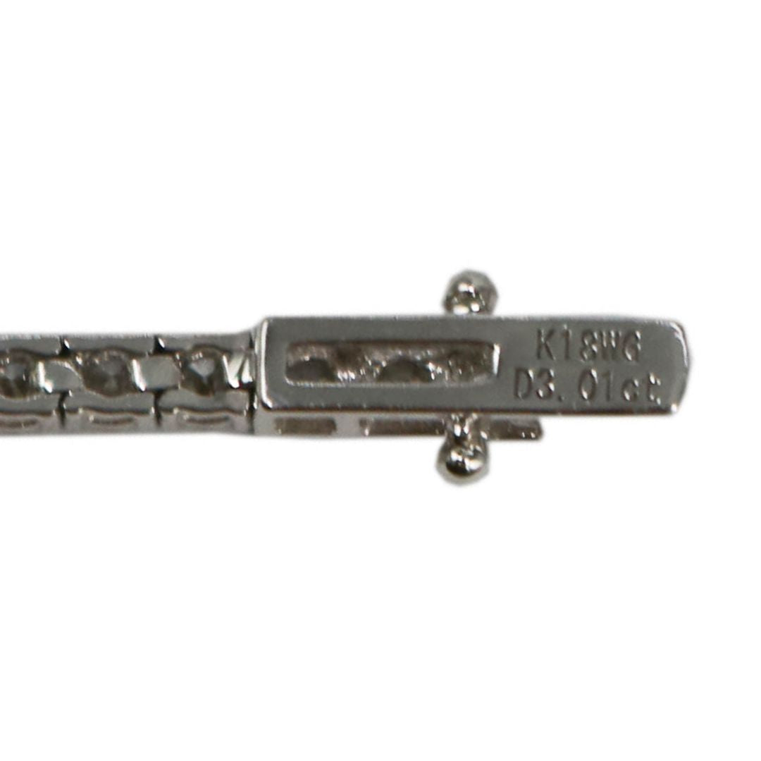 K18WG D3.01ct<br>ダイヤモンド テニスブレスレット<br>【NEW】