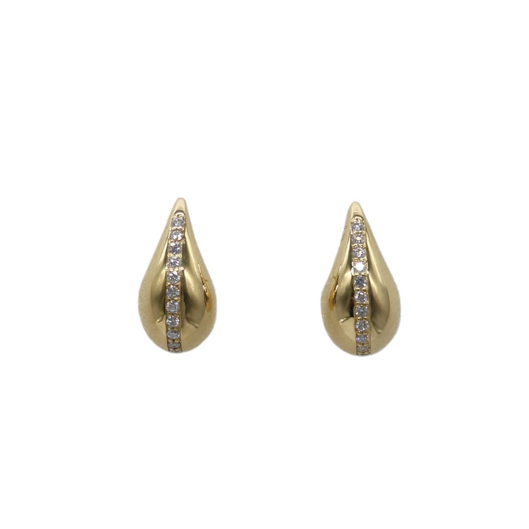 ORIGINAL JEWELRY<br>【オリジナルジュエリー】<br>K18YG/D0.28ct<br>しずく ダイヤモンド ピアス<br>【NEW】
