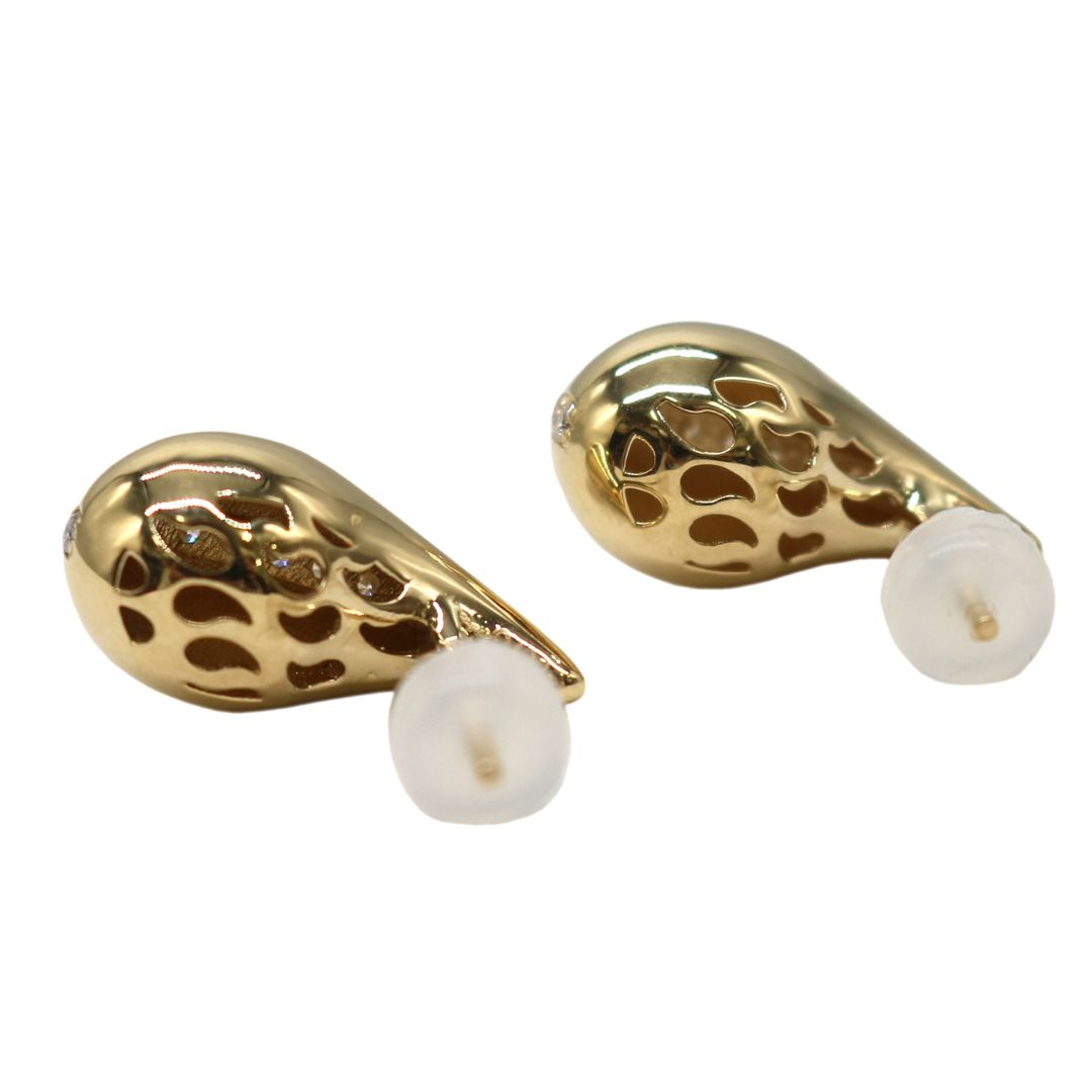 ORIGINAL JEWELRY<br>【オリジナルジュエリー】<br>K18YG/D0.28ct<br>しずく ダイヤモンド ピアス<br>【NEW】
