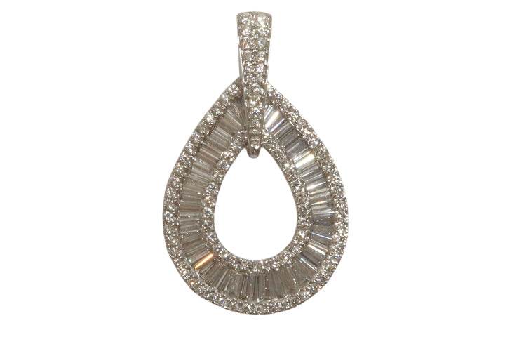 K18WG D3.00ct ドロップダイヤモンド ペンダントトップ【新品】