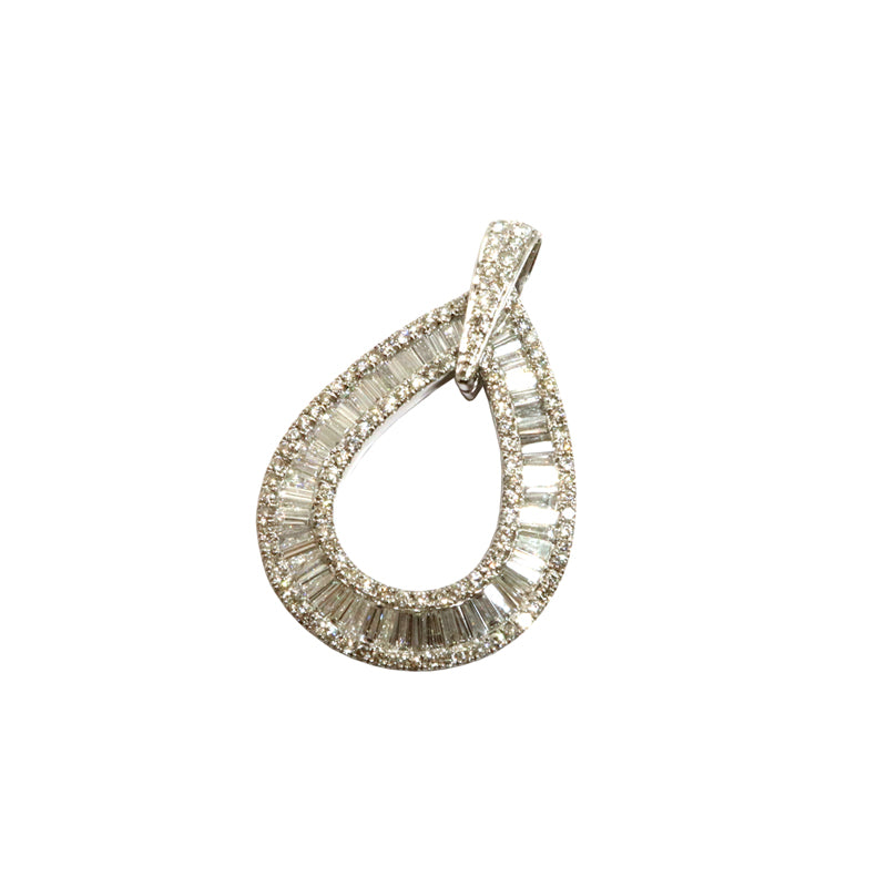 PT900/D5.50ct<BR>ドロップダイヤモンド<BR>ペンダントトップ<BR>【NEW】