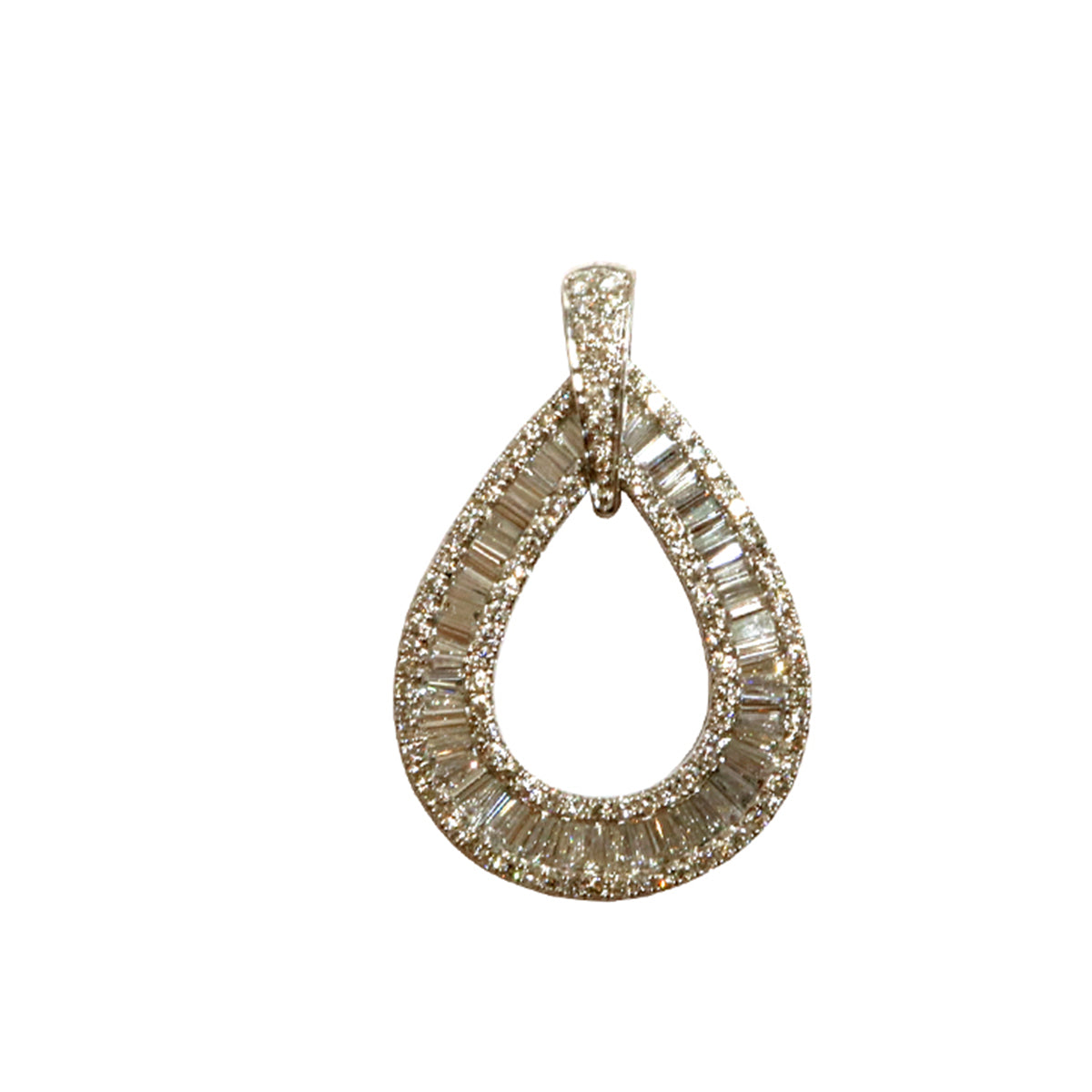 PT900/D5.50ct<BR>ドロップダイヤモンド<BR>ペンダントトップ<BR>【NEW】