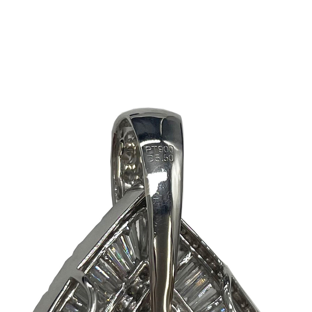 PT900/D5.50ct<BR>ドロップダイヤモンド<BR>ペンダントトップ<BR>【NEW】