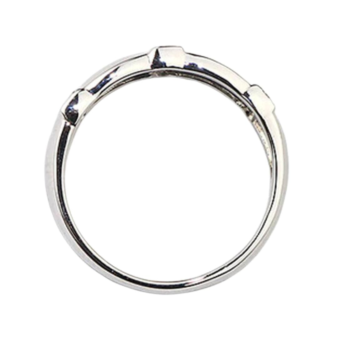 ORIGINAL JEWELRY<br>【オリジナルジュエリー】<br>K10WG/D0.10ct<BR>3ライン<BR>ダイヤモンドリング<BR>【未使用品】