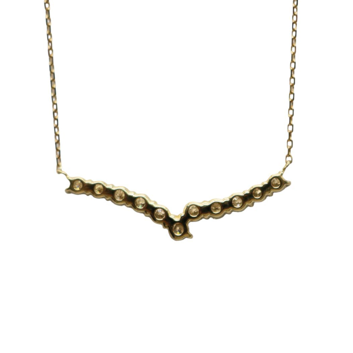 ORIGINAL JEWELRY<br>【オリジナルジュエリー】<br>K18YG/D0.50ct<br>V字ダイヤモンド ネックレス<br>【NEW】