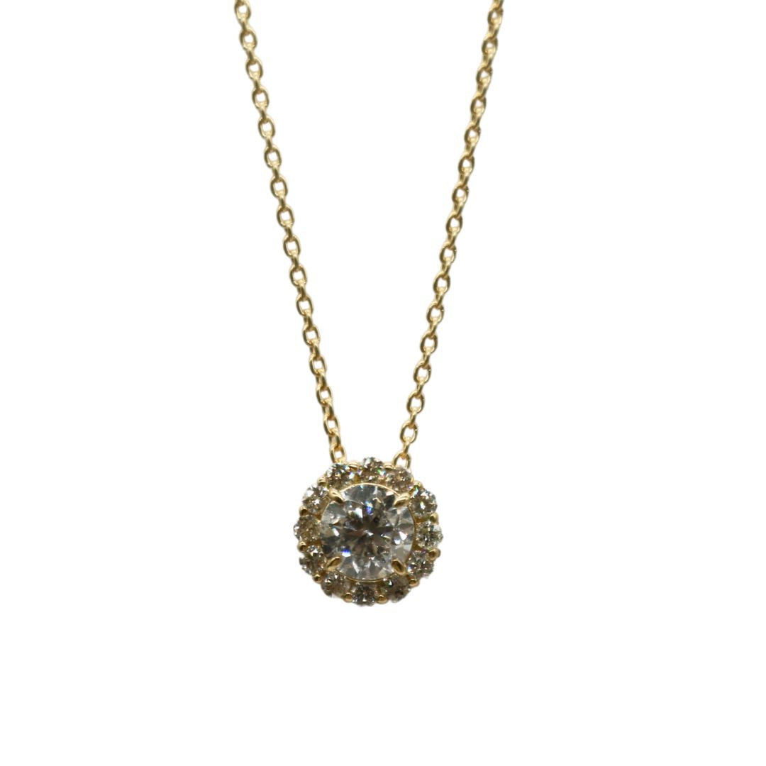 ORIGINAL JEWELRY<br>【オリジナルジュエリー】<br>K18YG/D0.502ct D0.17ct<br>ラウンドダイヤモンド ネックレス<br>【NEW】