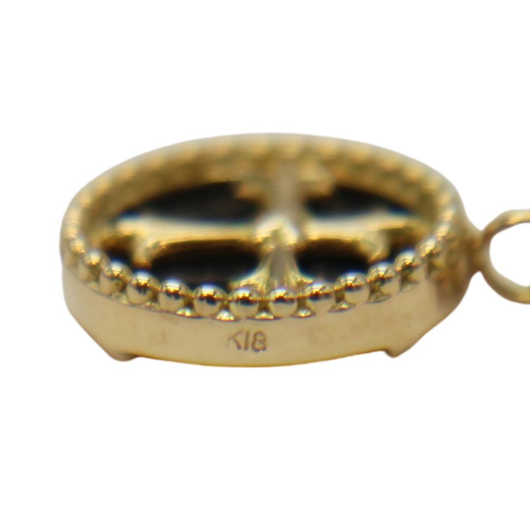 K18YG<br>オニキス クロス ネックレス<br>【NEW】