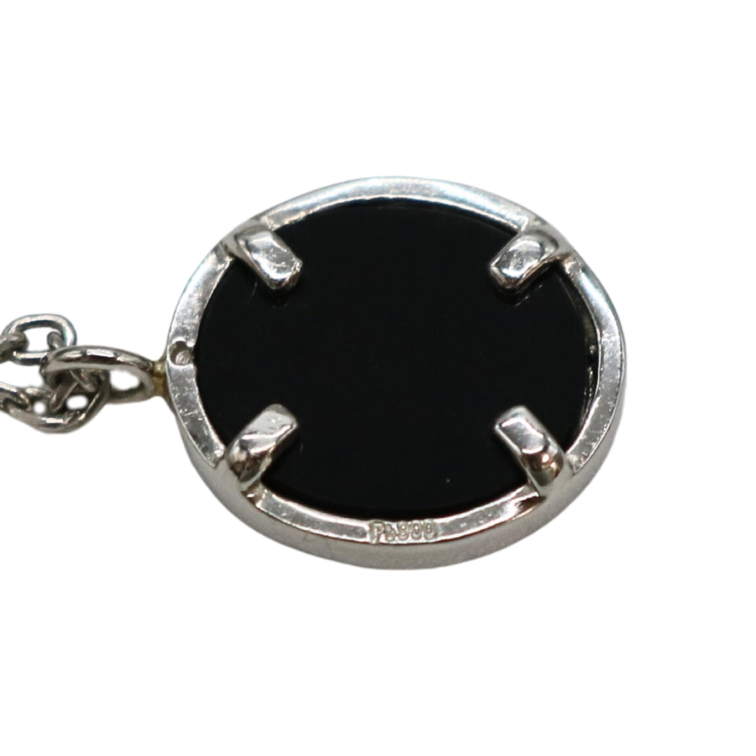 PT900/850<br>オニキス ユリ ネックレス<br>【NEW】