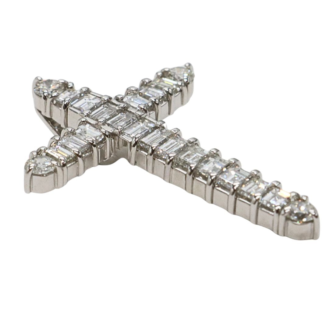PT900/D3.02ct<BR>クロスバケット<br>ダイヤモンドトップ<BR>【NEW】