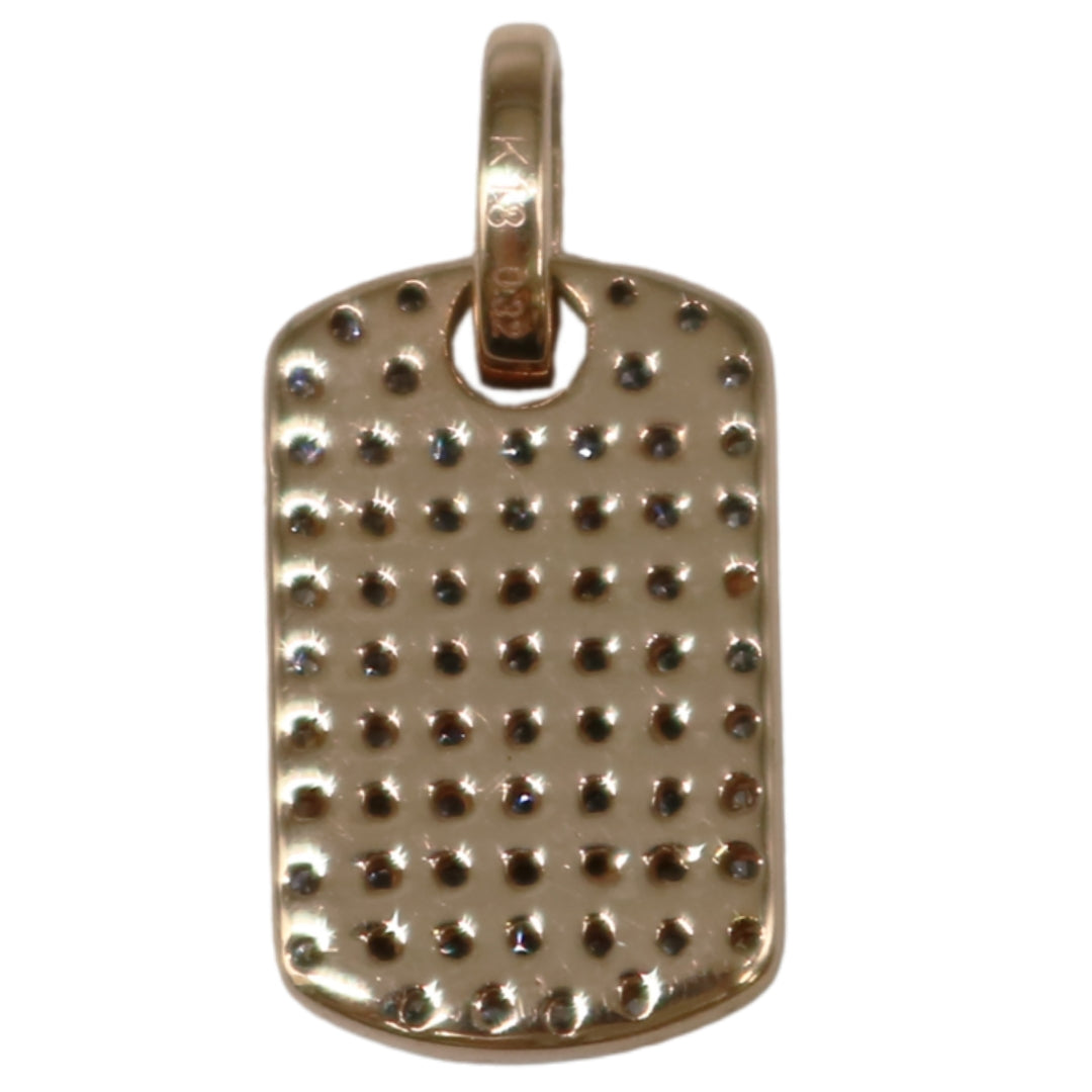 K18PG/D0.32ct<br>プレートダイヤモンド<br>ペンダントトップ Mサイズ<br>【NEW】