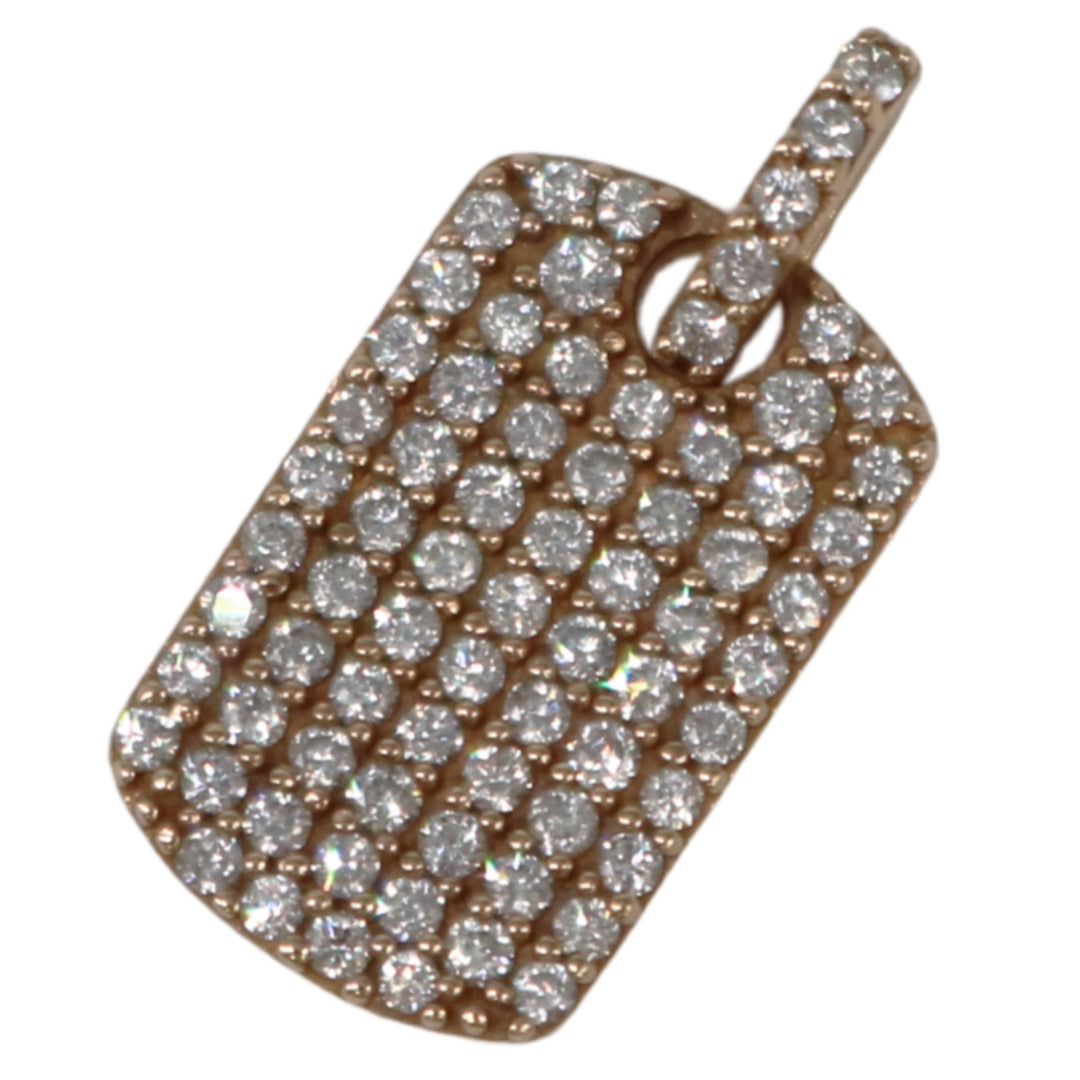 K18PG/D0.32ct<br>プレートダイヤモンド<br>ペンダントトップ Mサイズ<br>【NEW】
