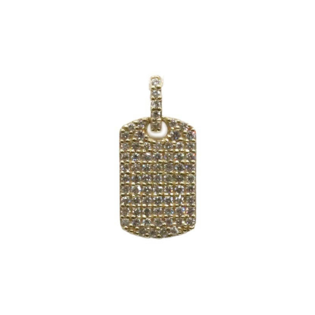 K18YG/D0.32ct プレートダイヤモンド ペンダントトップ Mサイズ【NEW】