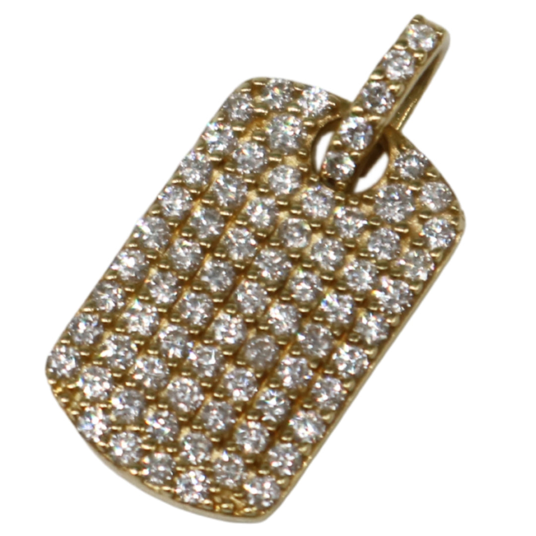K18YG/D0.32ct<br>プレートダイヤモンド<br>ペンダントトップ Mサイズ<br>【NEW】