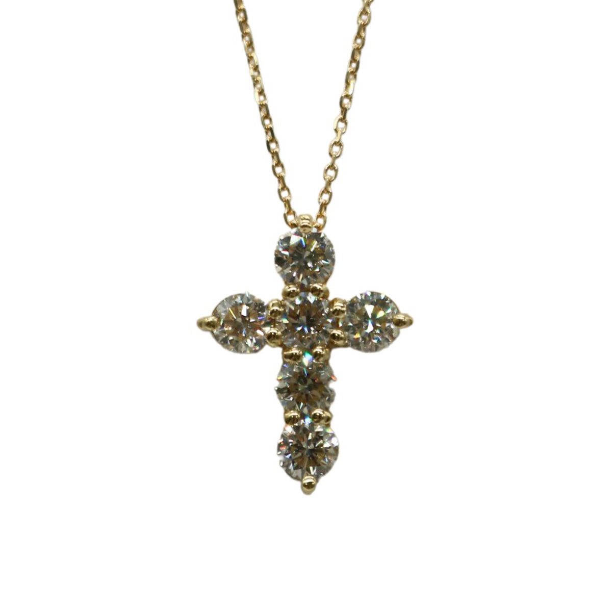 ORIGINAL JEWELRY<br>【オリジナルジュエリー】<br>K18YG/D1.11ct<br>クロスダイヤモンド ネックレス<br>【NEW】