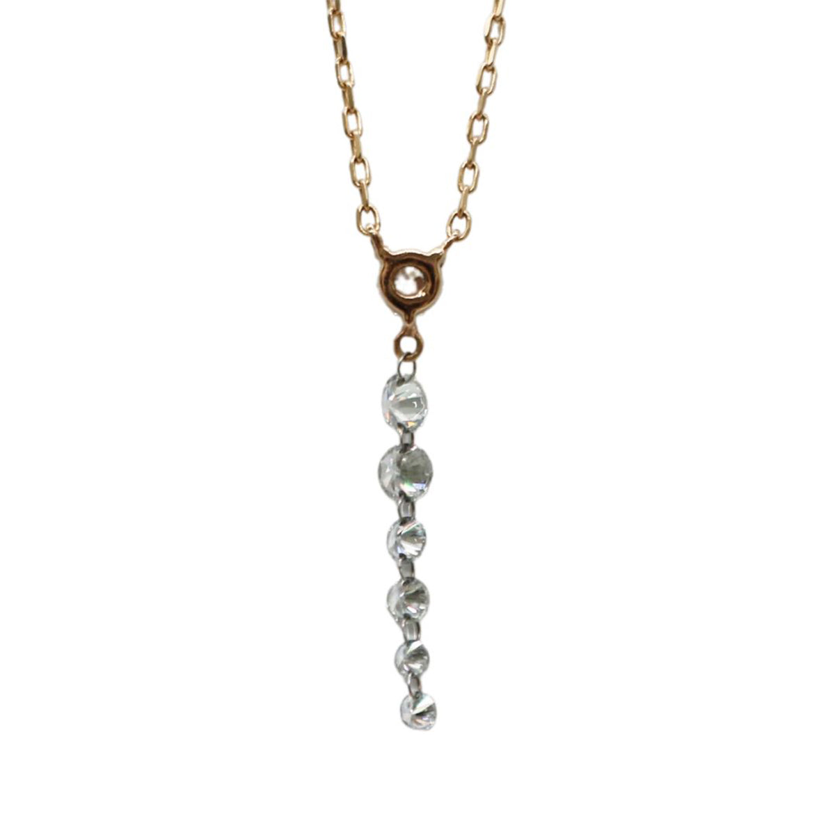 K18PG/D0.46ct<br>スウィングダイヤモンド ネックレス<br>【NEW】