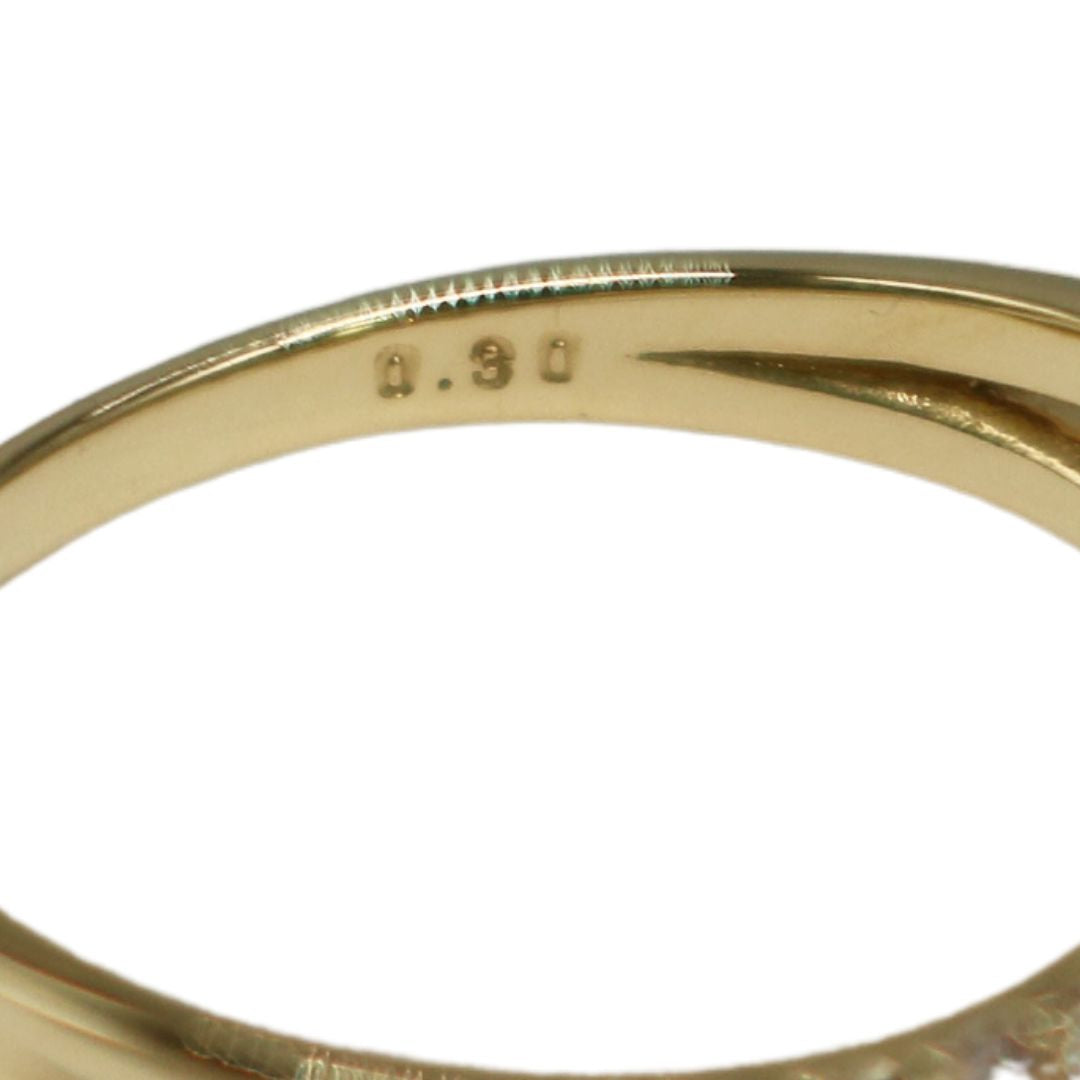 K18YG/D0.30ct<br>2連ダイヤモンドリング<br>【NEW】