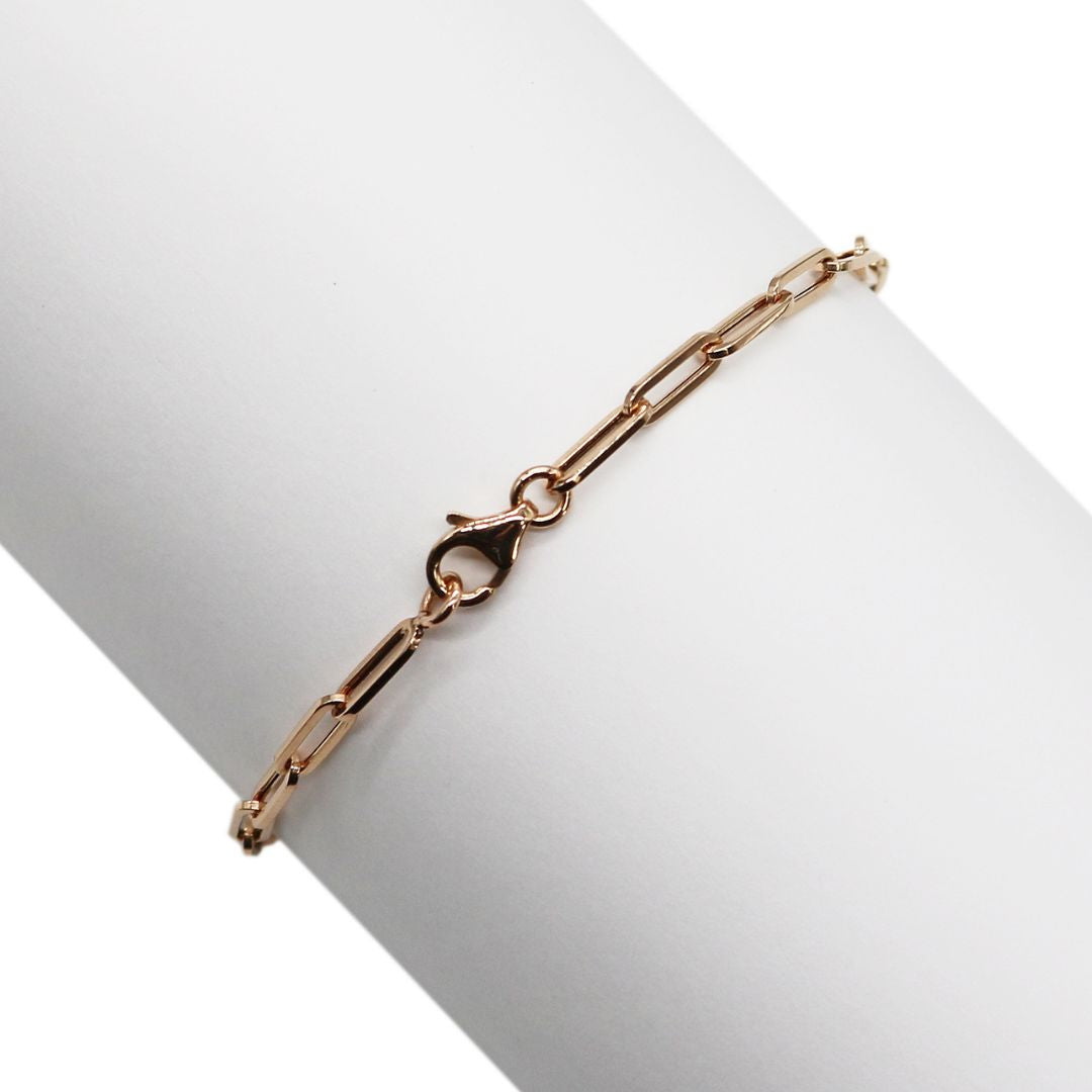 K18PG/D0.59ct<br>ペーパークリップ ブレスレット<br>【NEW】
