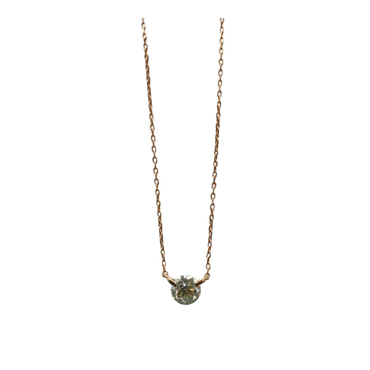 K18PG/D0.31ct 一粒ダイヤモンドネックレス【NEW】