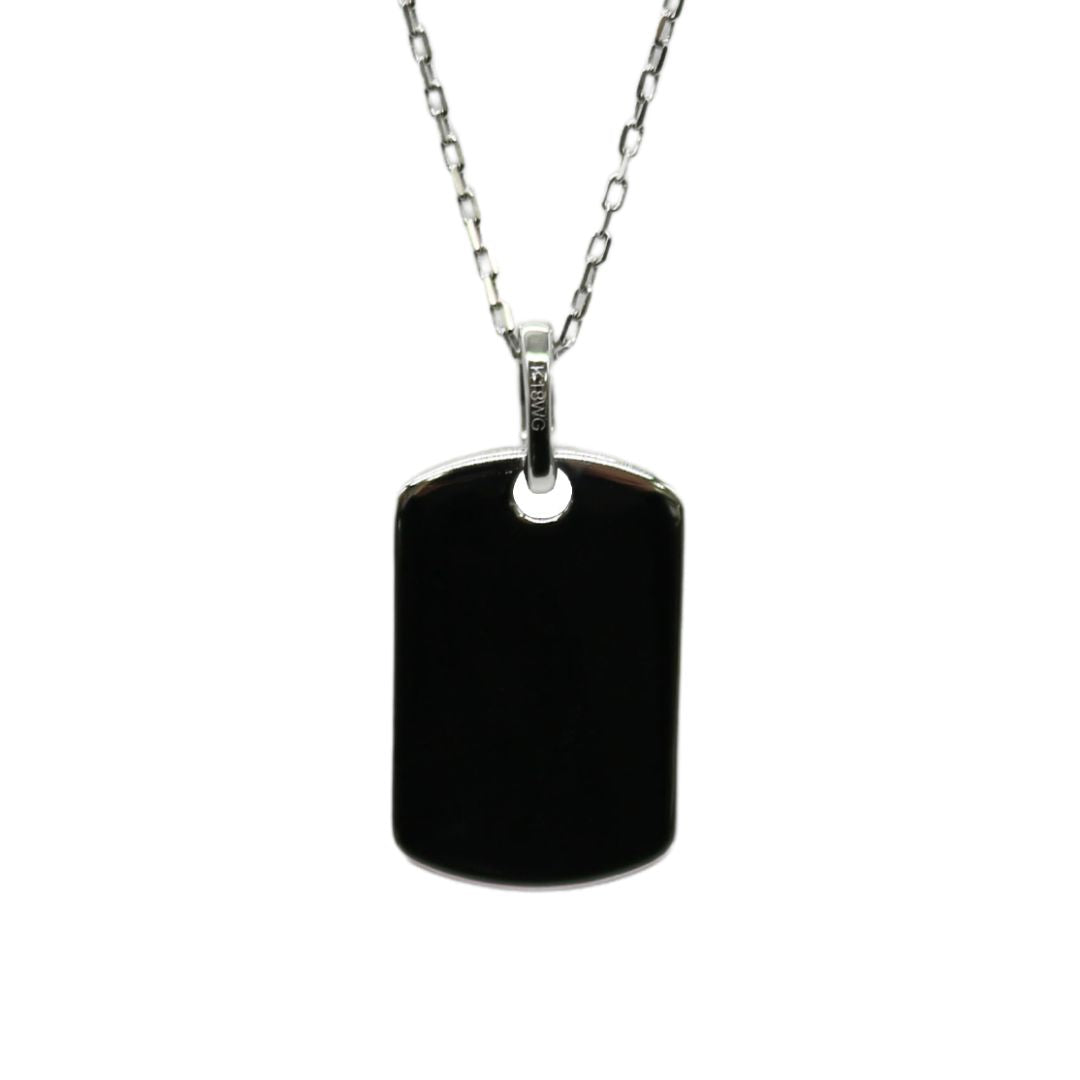 K18WG/D0.850ct<br>プレートダイヤモンド<br> ペンダント Lサイズ<br>【NEW】