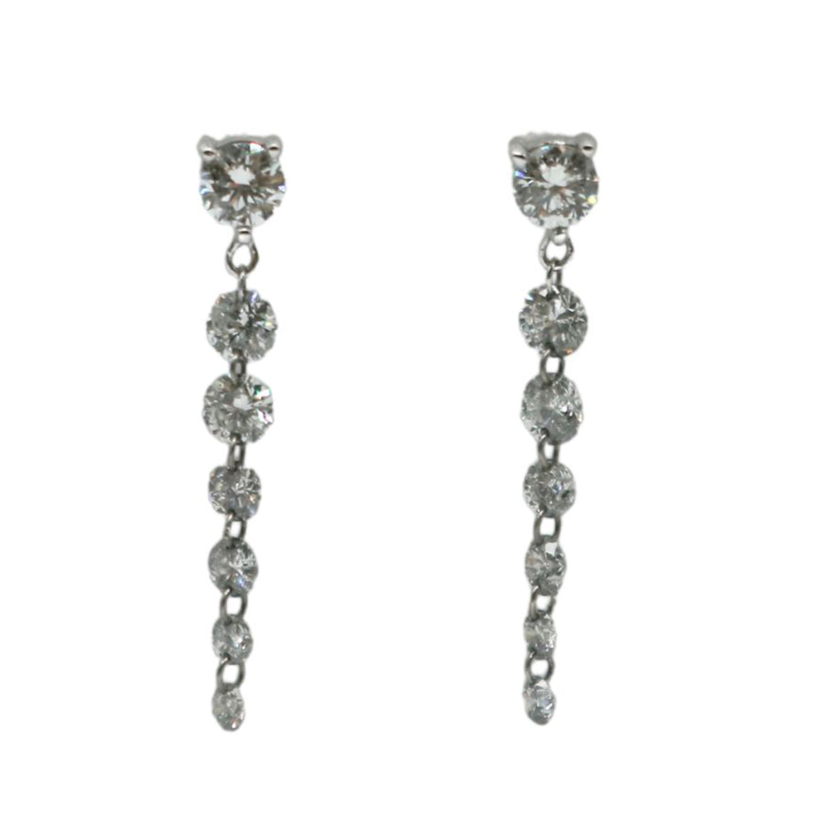 ORIGINAL JEWELRY<br>【オリジナルジュエリー】<br>K18WG/D0.86ct<br>スウィングダイヤモンド ピアス<br>【NEW】