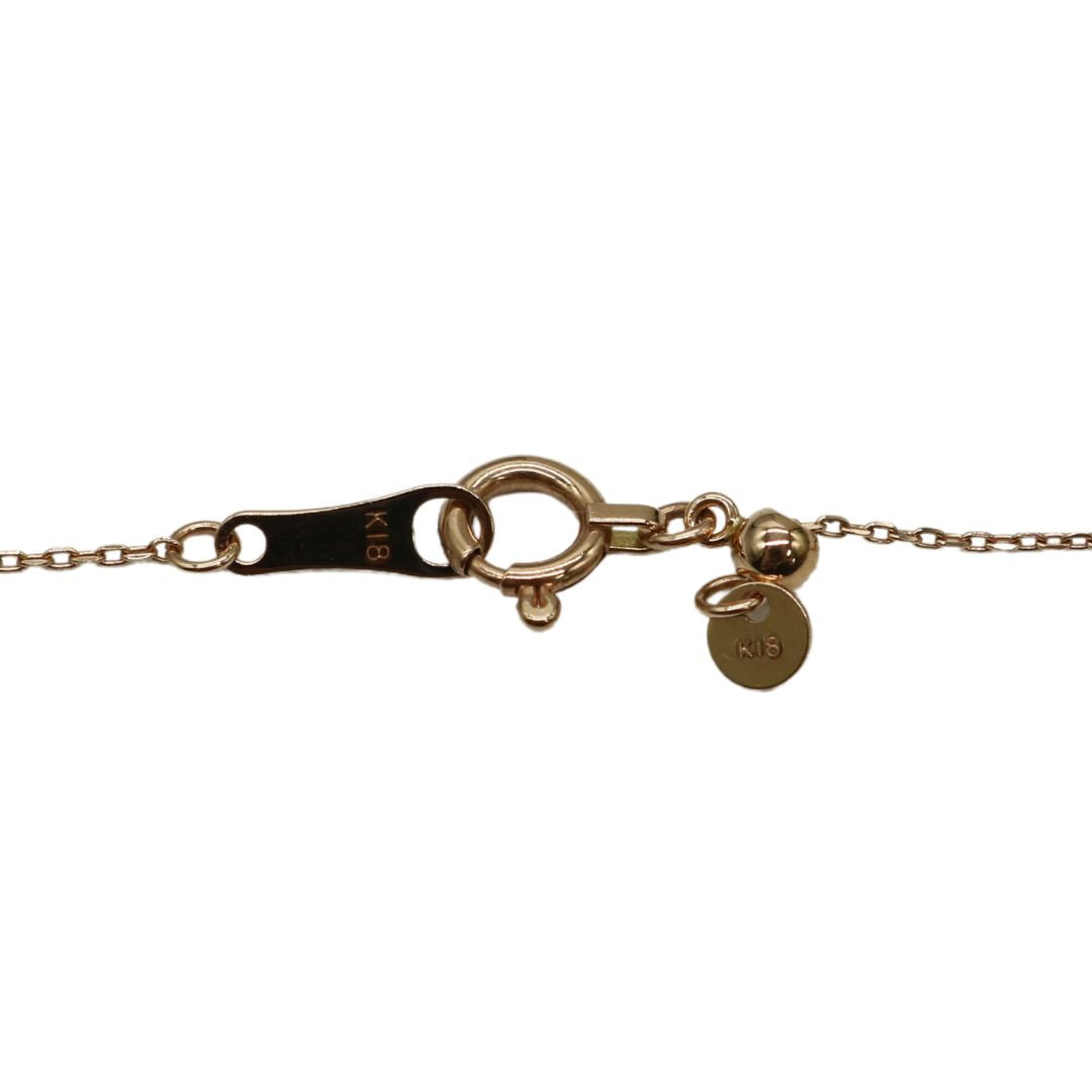 ORIGINAL JEWELRY<br>【オリジナルジュエリー】<br>K18PG/D0.24ct<br>エメラルドカット<br>ダイヤモンド ネックレス【NEW】