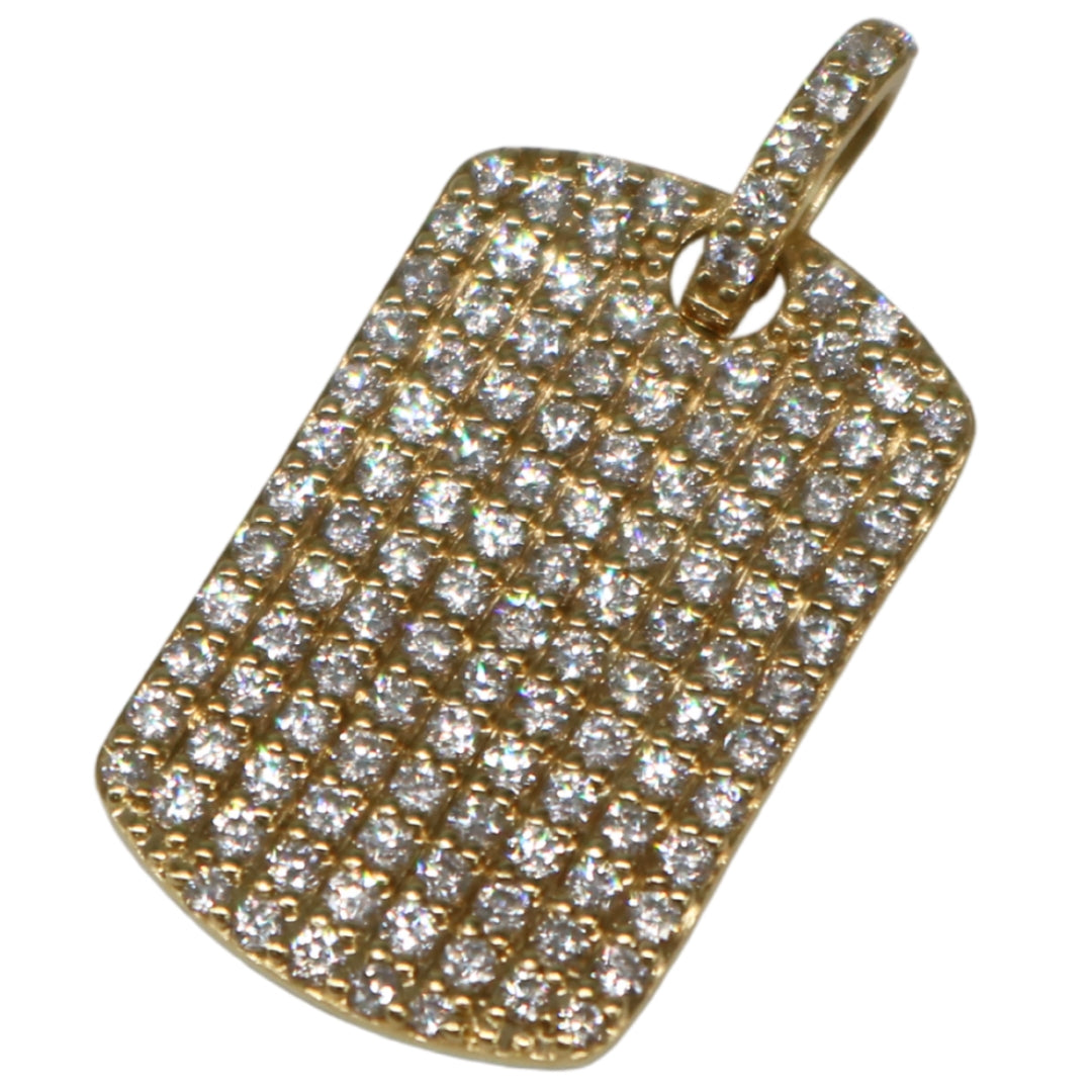 K18YG/D0.86ct<br>プレートダイヤモンド<br> ペンダントトップ Lサイズ<br>【NEW】