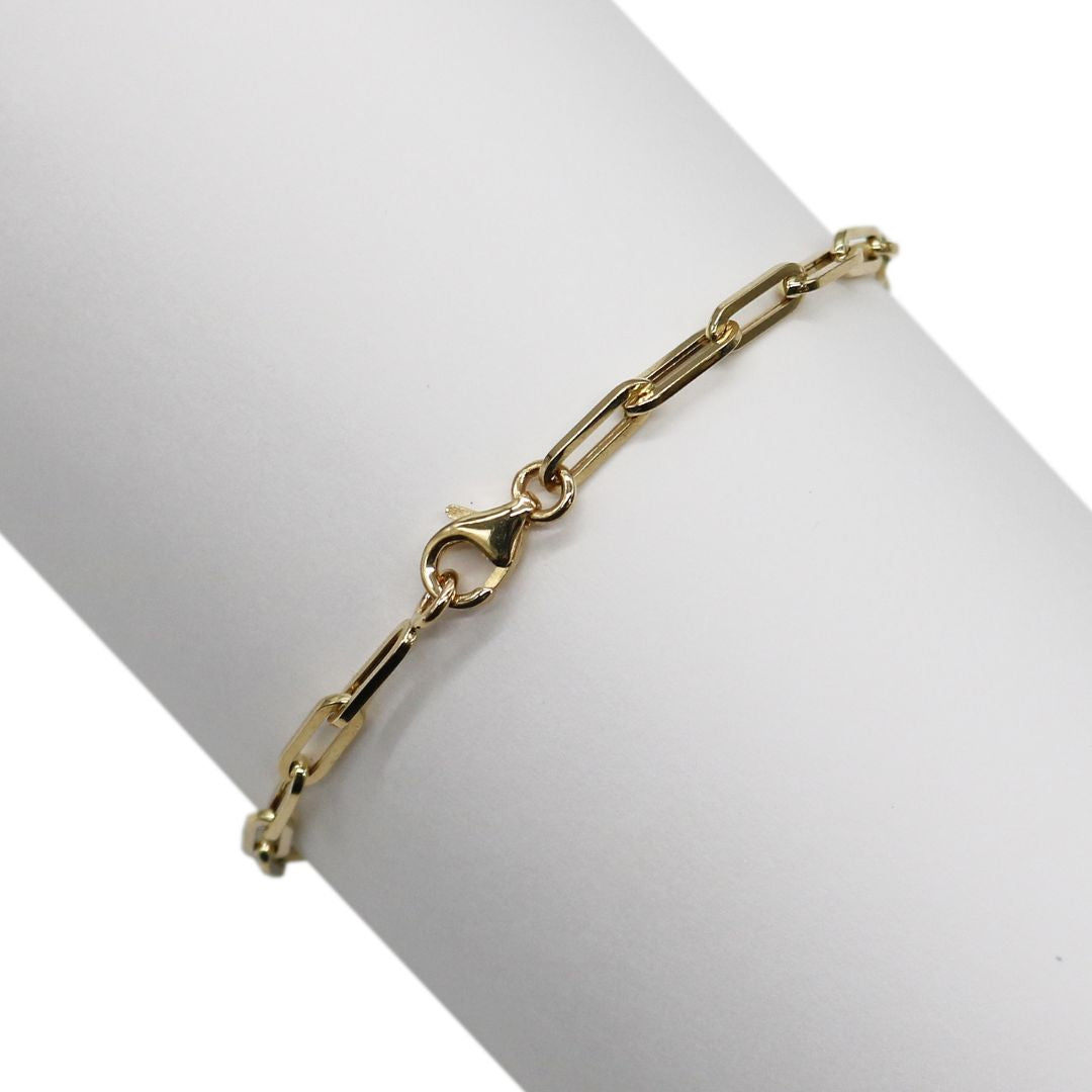 K18YG/D0.59ct<br>ペーパークリップ ブレスレット<br>【NEW】