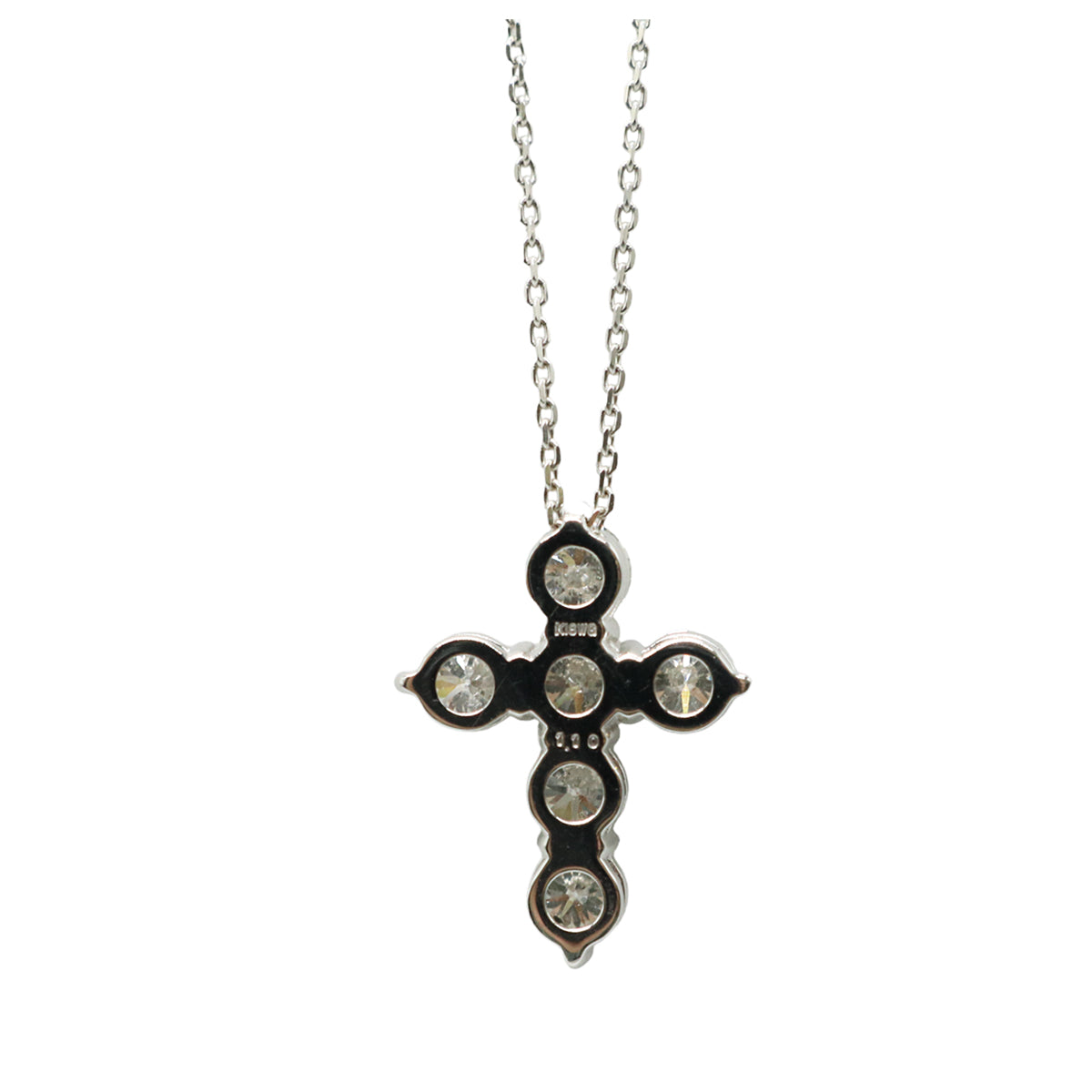 ORIGINAL JEWELRY<br>【オリジナルジュエリー】<br>K18WG/D1.10ct<br>クロス ダイヤモンド ネックレス<br>【NEW】