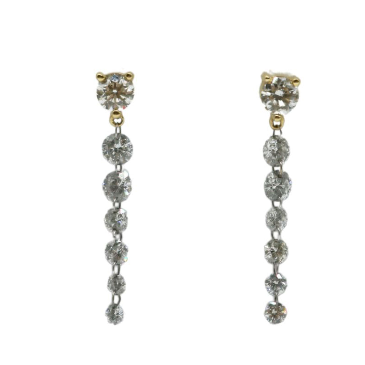ORIGINAL JEWELRY<br>【オリジナルジュエリー】<br>K18YG/D0.86ctスウィングダイヤモンドピアス<br>【NEW】