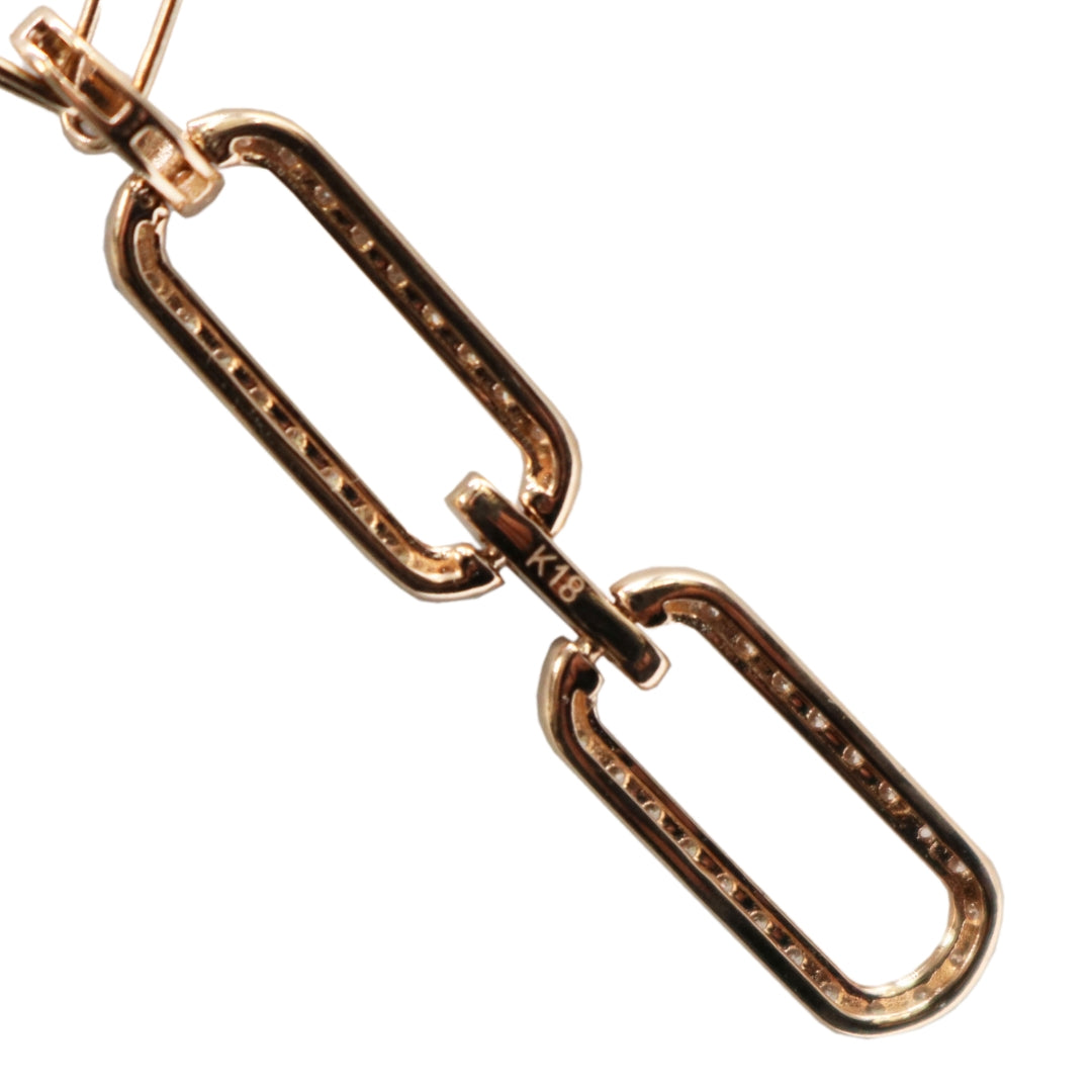 ORIGINAL JEWELRY <br>【オリジナルジュエリー】<br>K18PG D0.44ct<br>ダイヤモンド<br> ペーパークリップネックレス<br>【NEW】