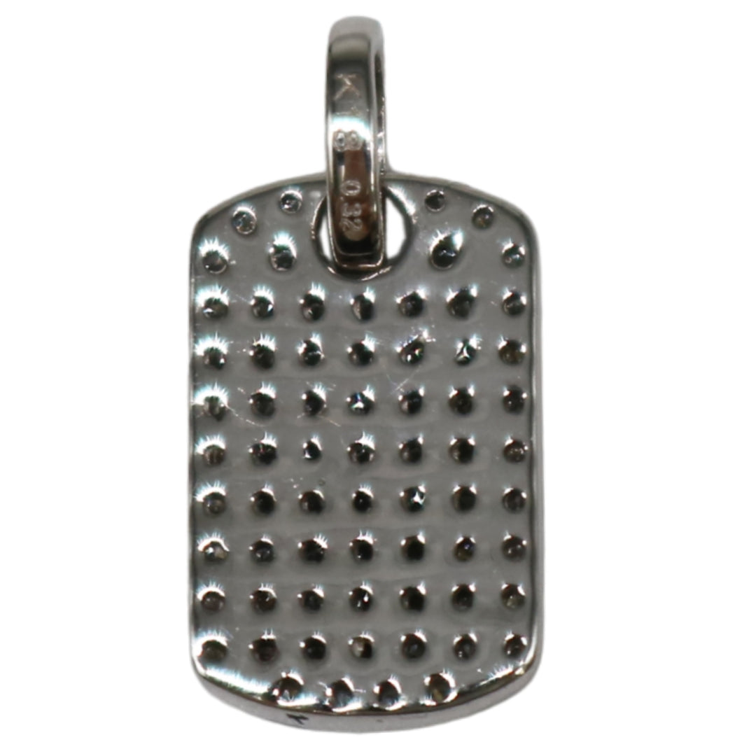 K18WG/D0.32ct<br>プレートダイヤモンド<br>ペンダントトップ Mサイズ<br>【NEW】