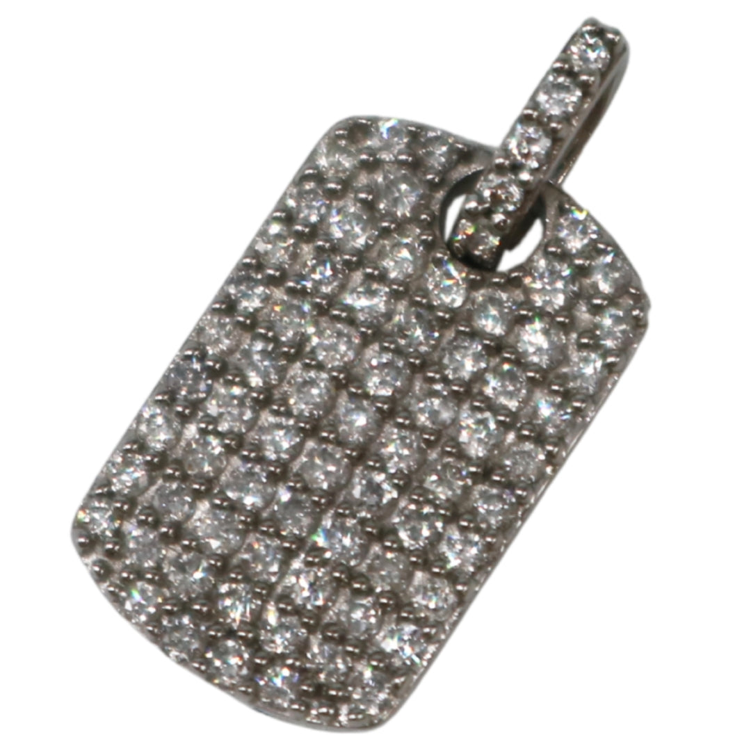 K18WG/D0.32ct<br>プレートダイヤモンド<br>ペンダントトップ Mサイズ<br>【NEW】
