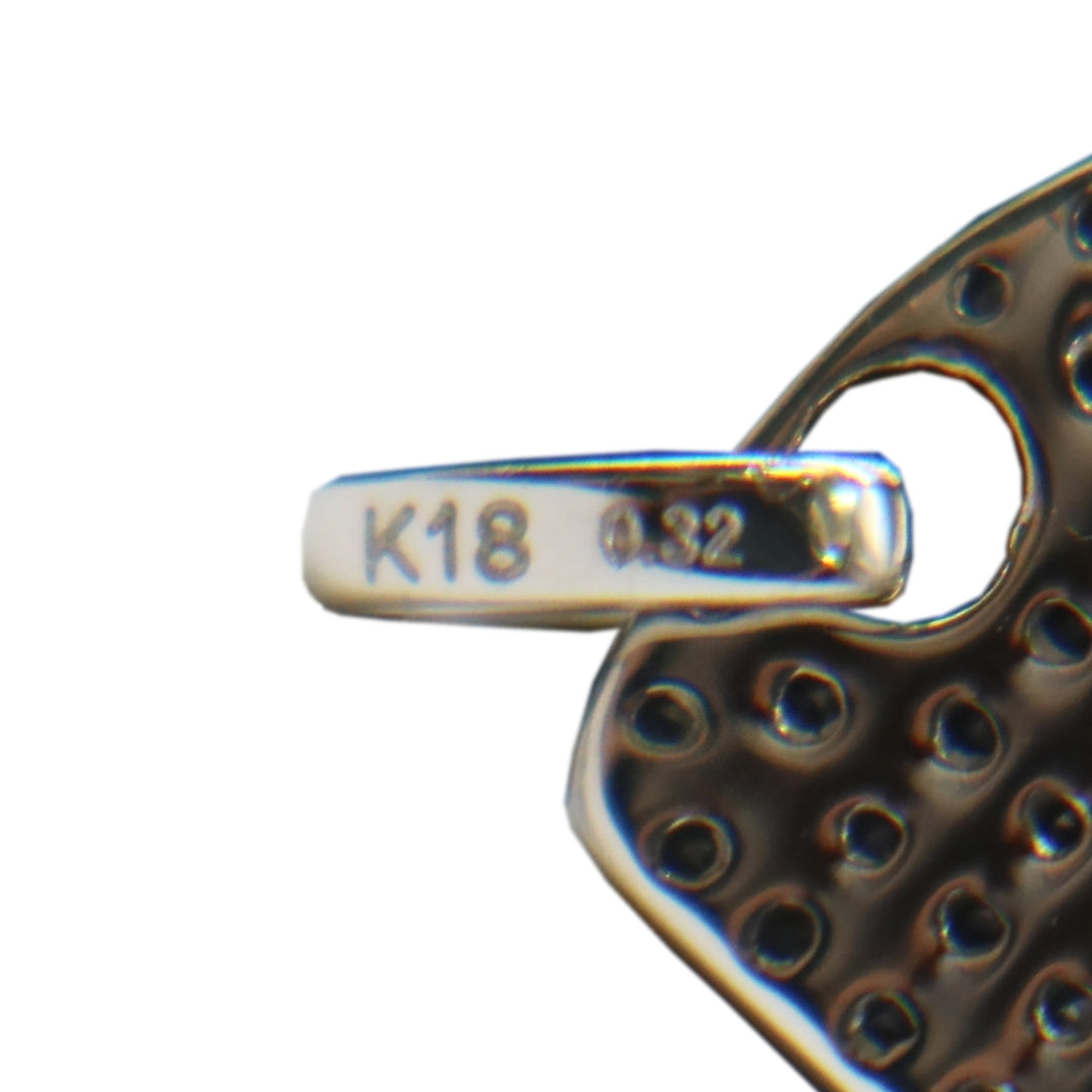 K18WG/D0.32ct<br>プレートダイヤモンド<br>ペンダントトップ Mサイズ<br>【NEW】