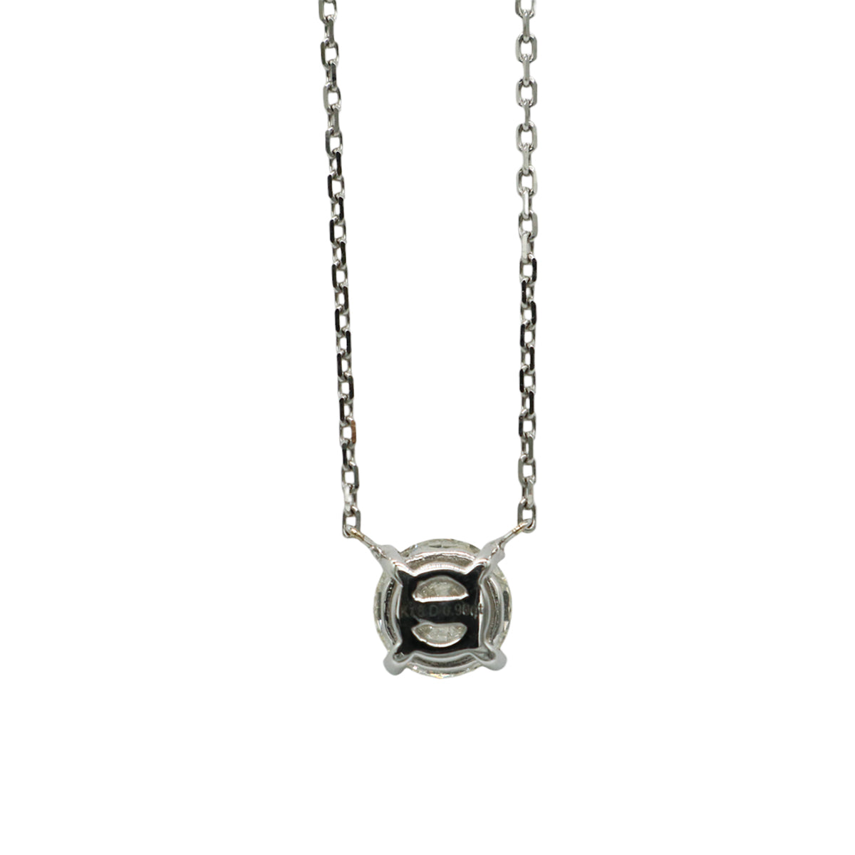 ORIGINAL JEWELRY<br>【オリジナルジュエリー】<br>K18WG/D0.90ct<br>一粒ダイヤモンドネックレス<br>【NEW】