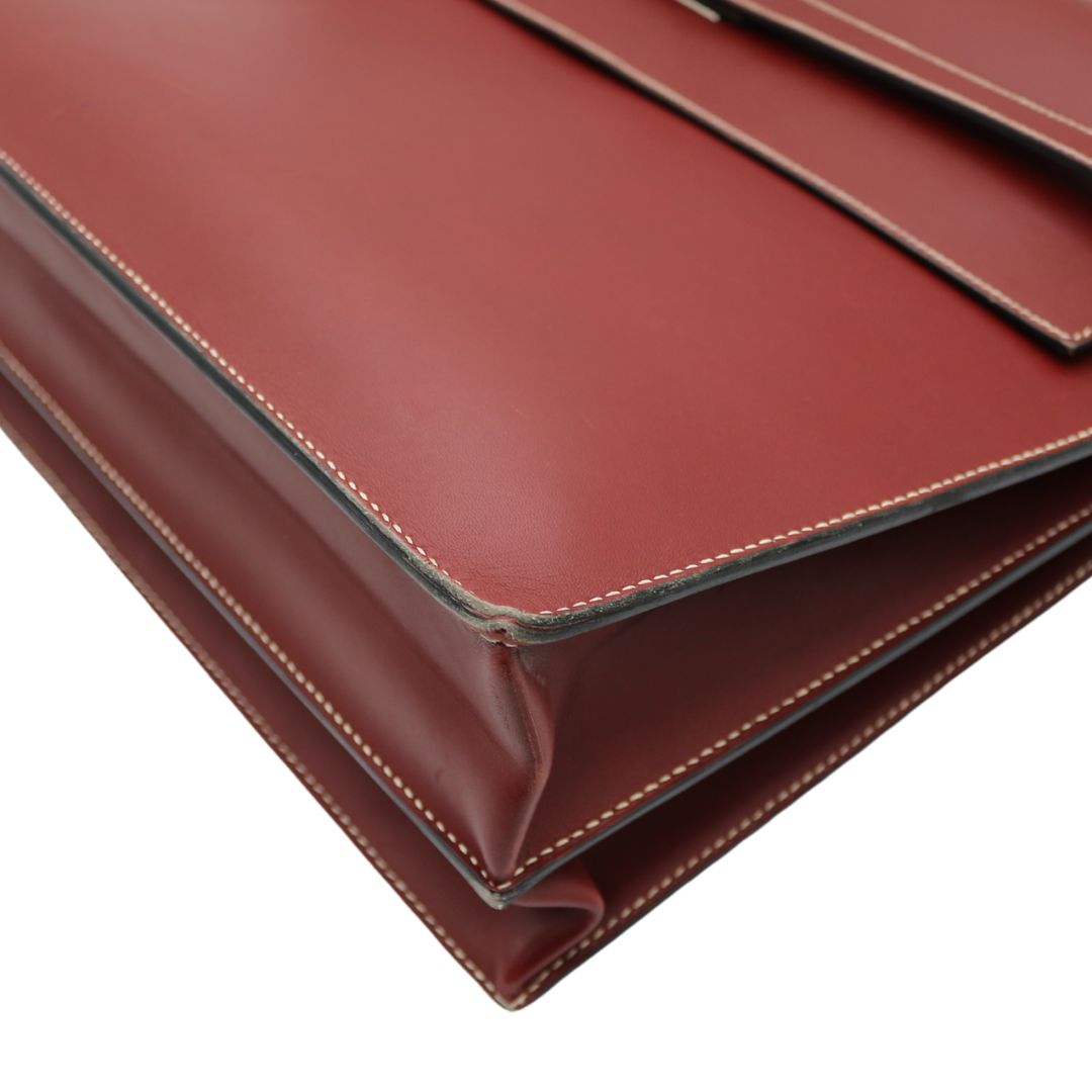 HERMES【エルメス】<br>ケリーデペッシュ38<br>ボックスカーフレザー<br>レッド/SV金具【USED】