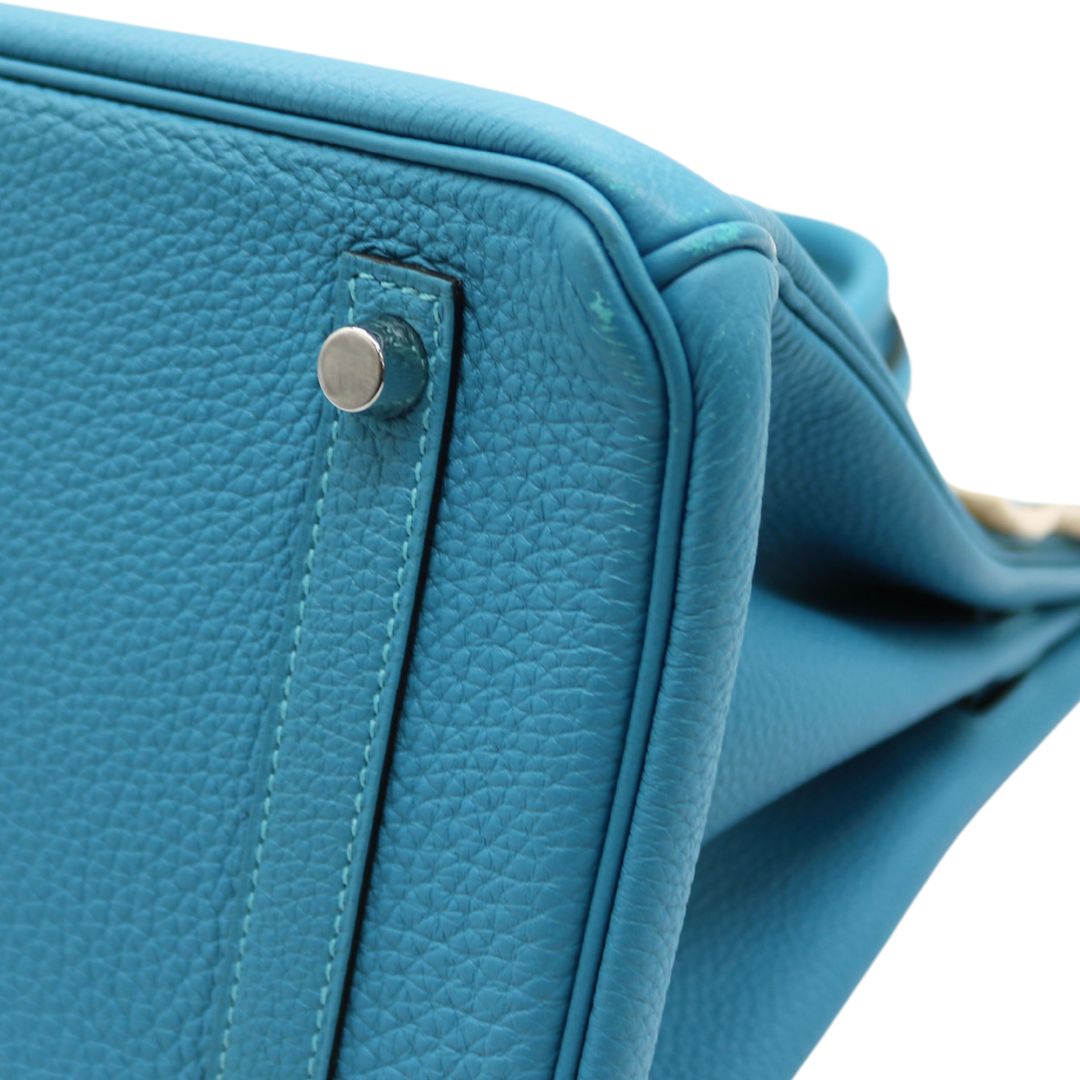 HERMES【エルメス】<br>バーキン30<br>トゴ<br>ブルー系/シルバー金具<br>【USED】