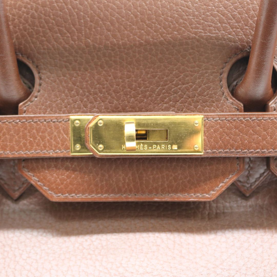 HERMES【エルメス】<br>バーキン 35<br>アルデンヌ<br>ブラウン/GD金具【USED】