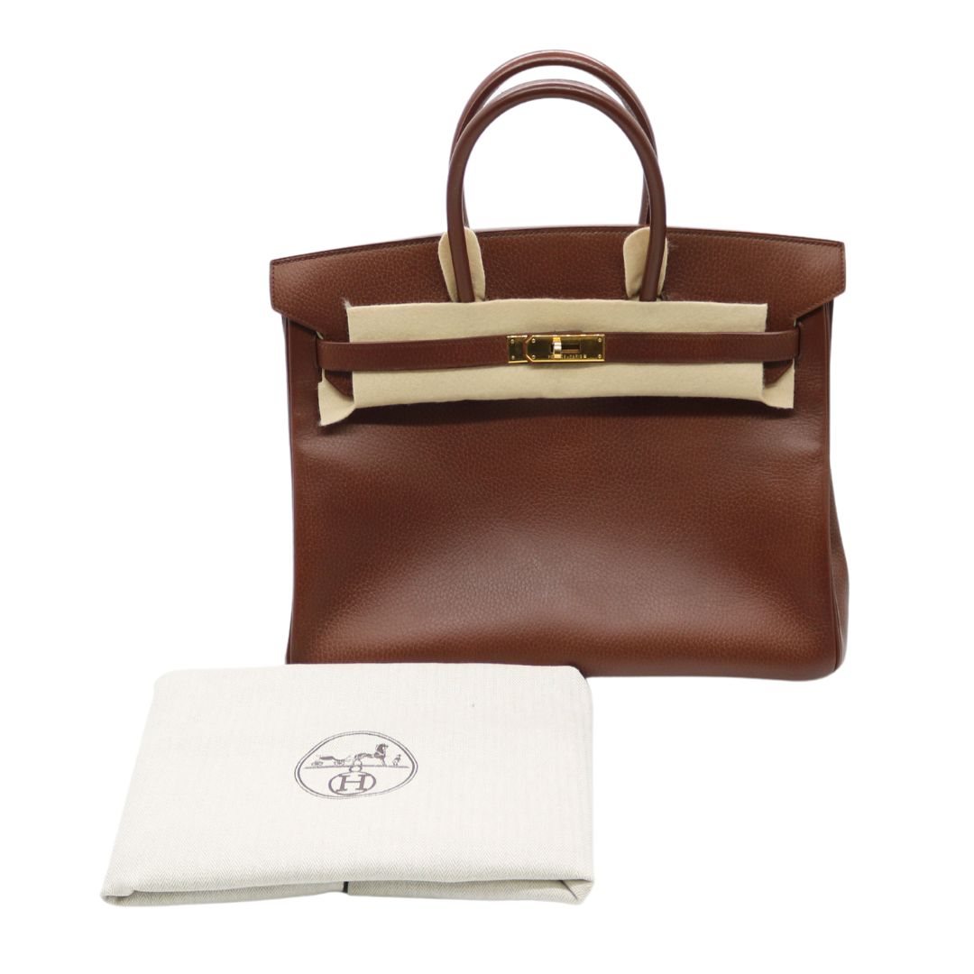 HERMES【エルメス】<br>バーキン 35<br>アルデンヌ<br>ブラウン/GD金具【USED】