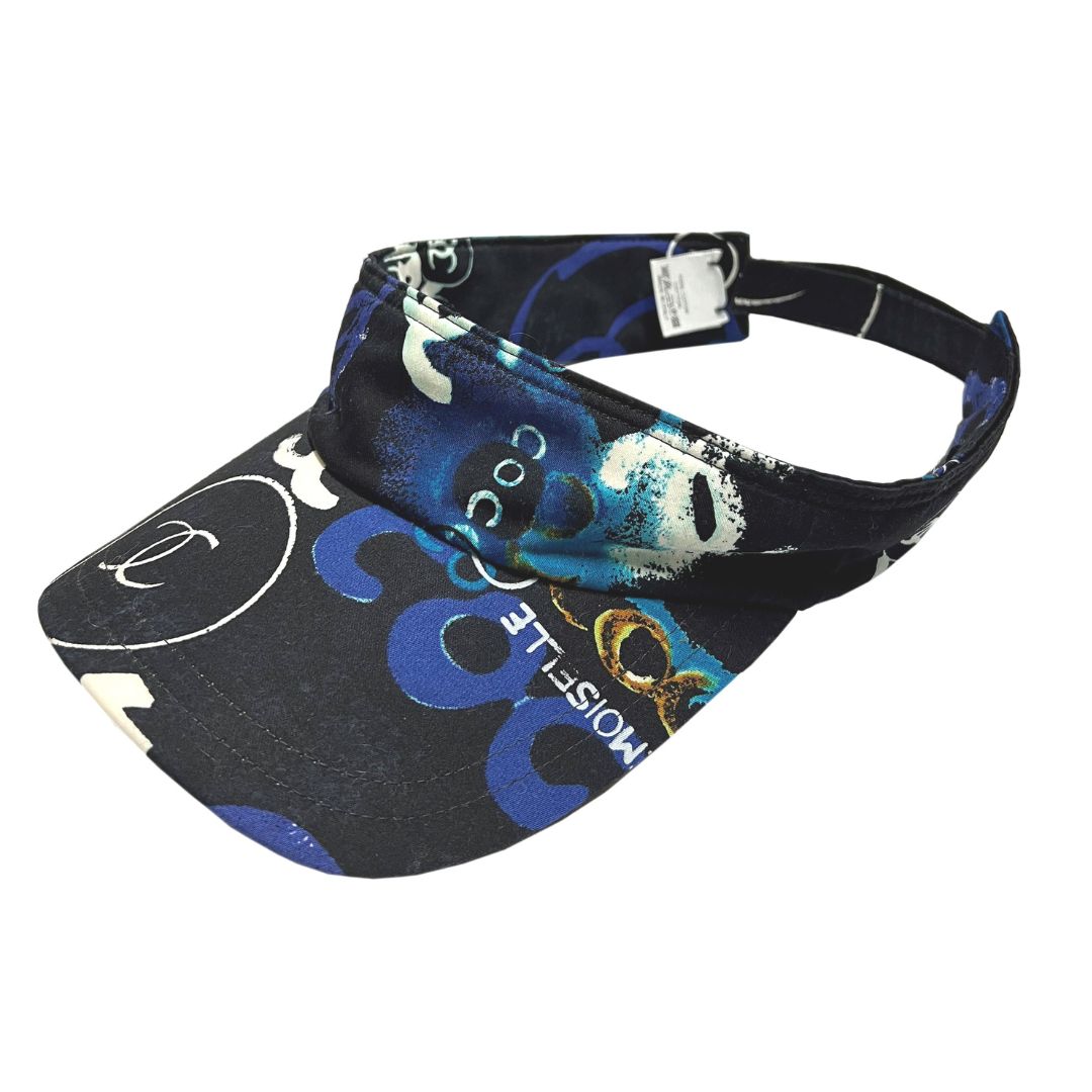 サンバイザー マルチカラー<BR>コットン100%<BR>マルチカラー(ブルー)<BR>【USED】