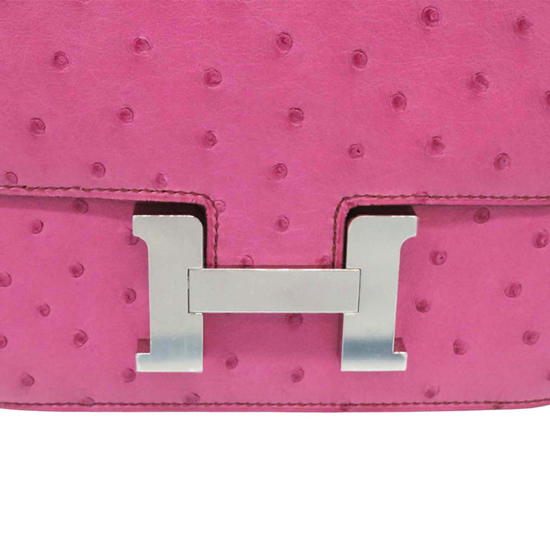HERMES【エルメス】<br>コンスタンスⅢ ミニ<br>オーストリッチ<br>ピンク系/SV金具<br>【NEW】