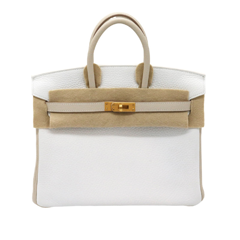 バーキン25 パーソナルオーダー<br>トゴ<br>ホワイト×ベージュ/マットゴールド金具<br>【NEW】