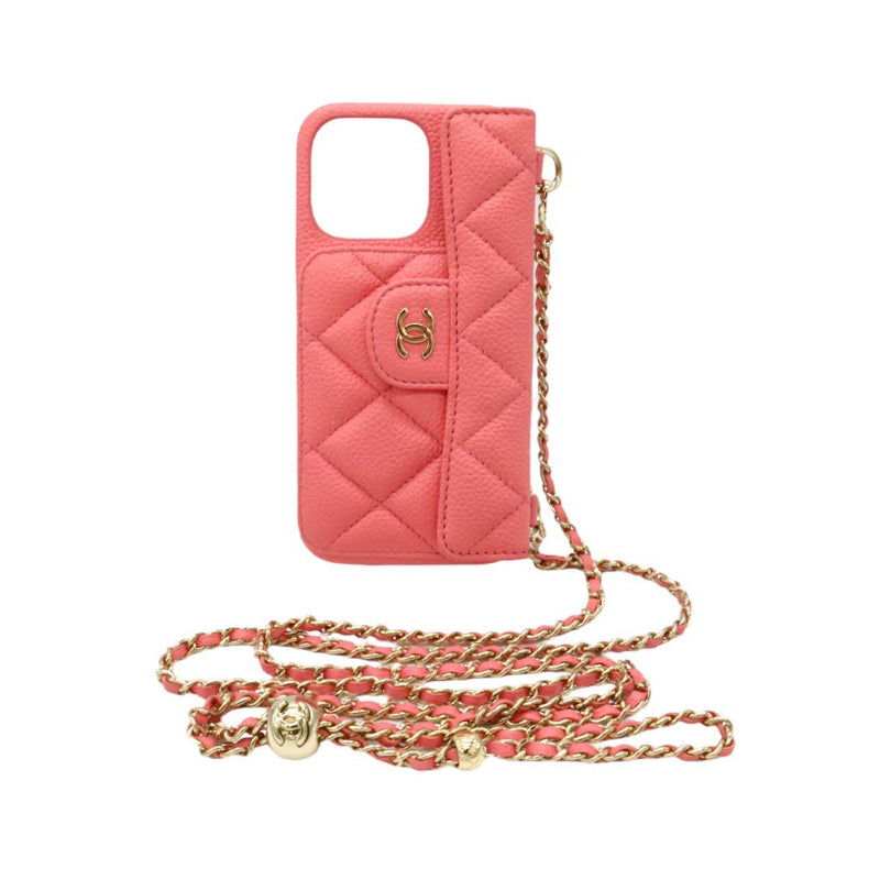 CHANEL シャネル マトラッセ iPhone 13Pro ケース AP2689【中古】