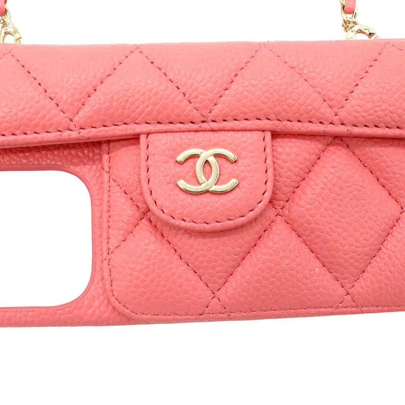 CHANEL シャネル マトラッセ iPhone 13Pro ケース AP2689【中古】